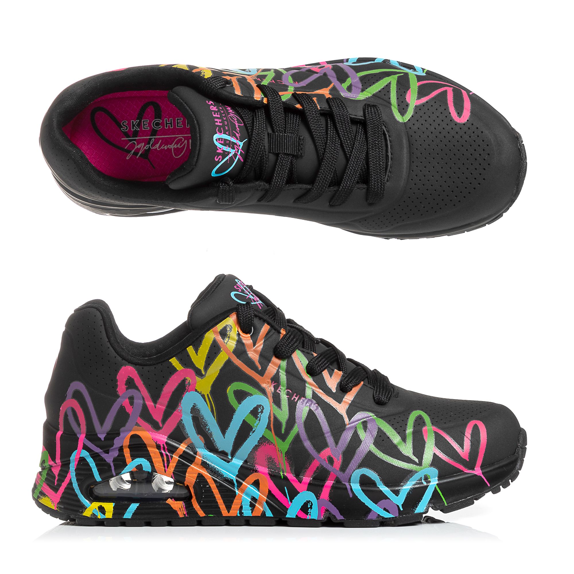 B-Ware SKECHERS Sneaker UNO - HIGHLIGHT LOVE Lovewall-Herzdesign