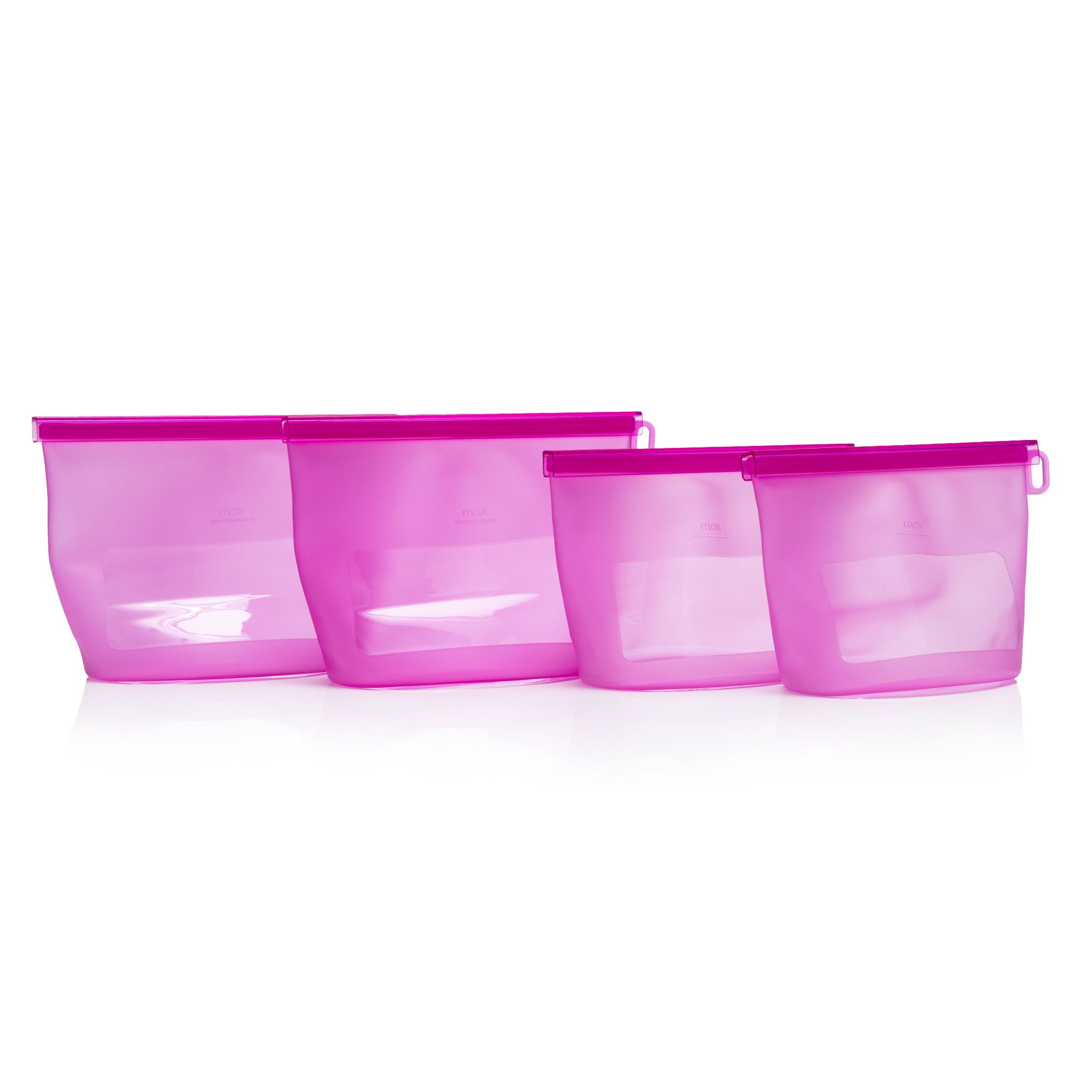 B-Ware COOK'S ESSENTIALS 4 Frischhaltebeutel spülmaschinengeeignet 2x 800ml & 2x 1.2L