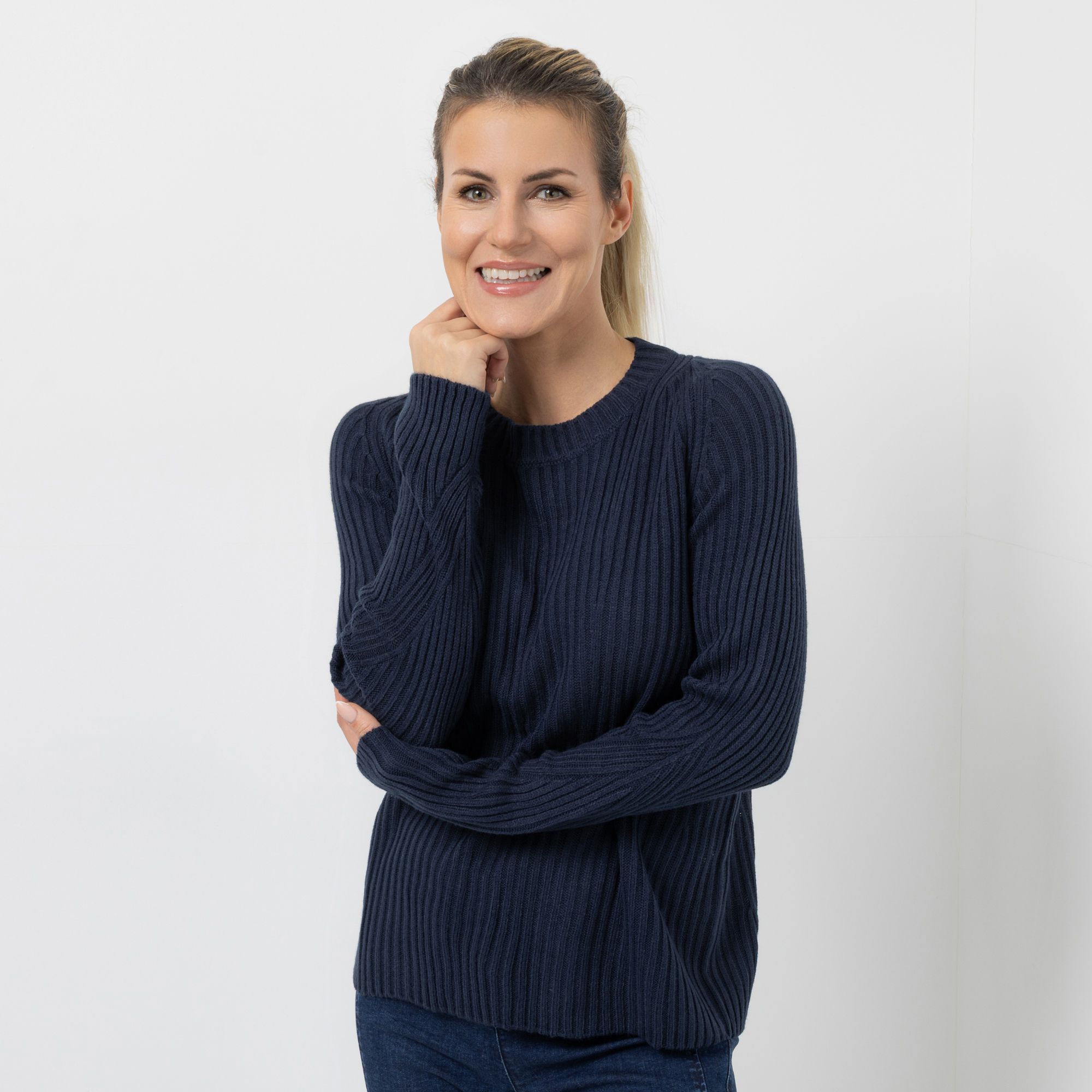 B-Ware CASHMASOFT Pullover Cashmeregriff Rippen-Design