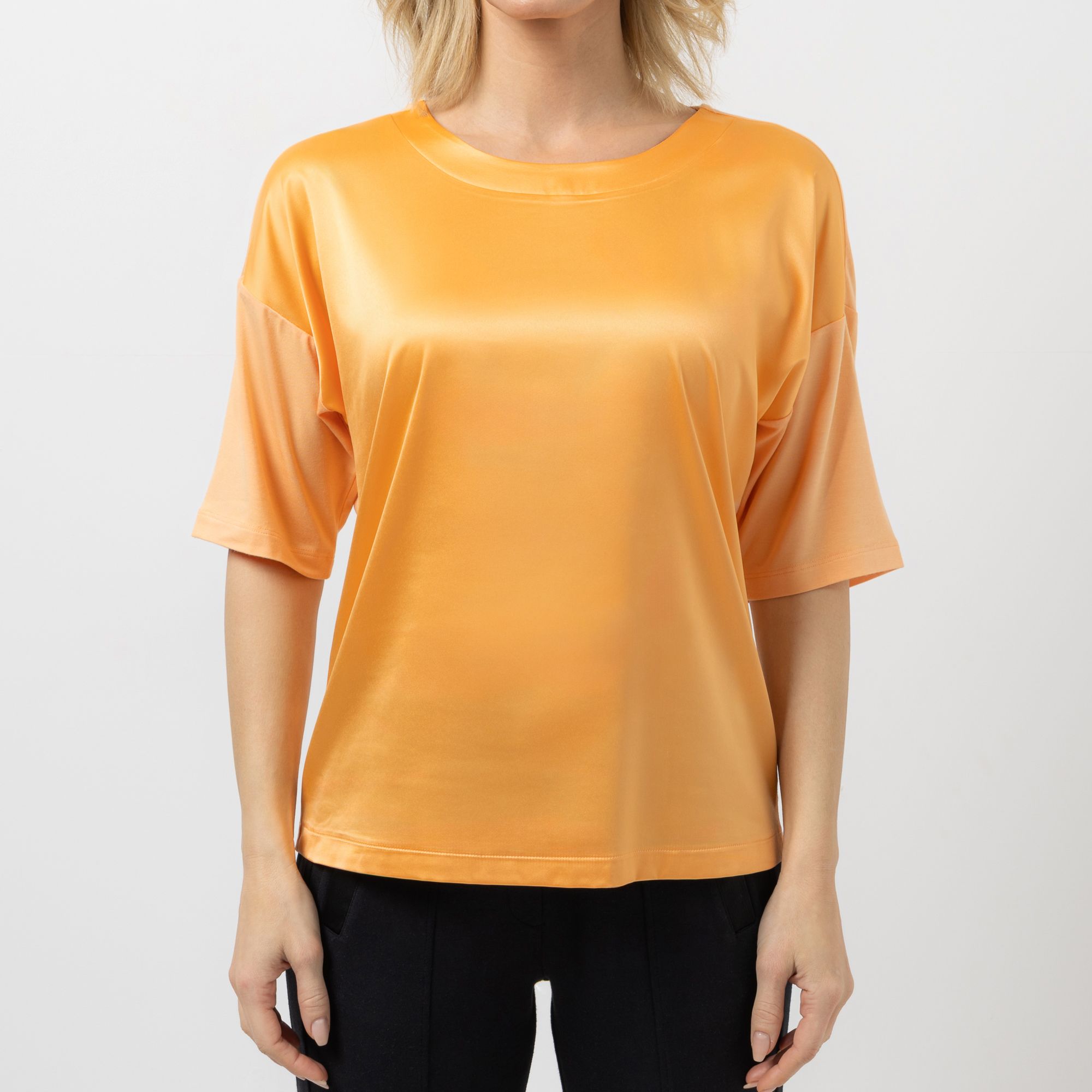 B-Ware STEFFEN SCHRAUT Shirt, langer 1/2-Arm Rundhalsausschnitt Materialmix