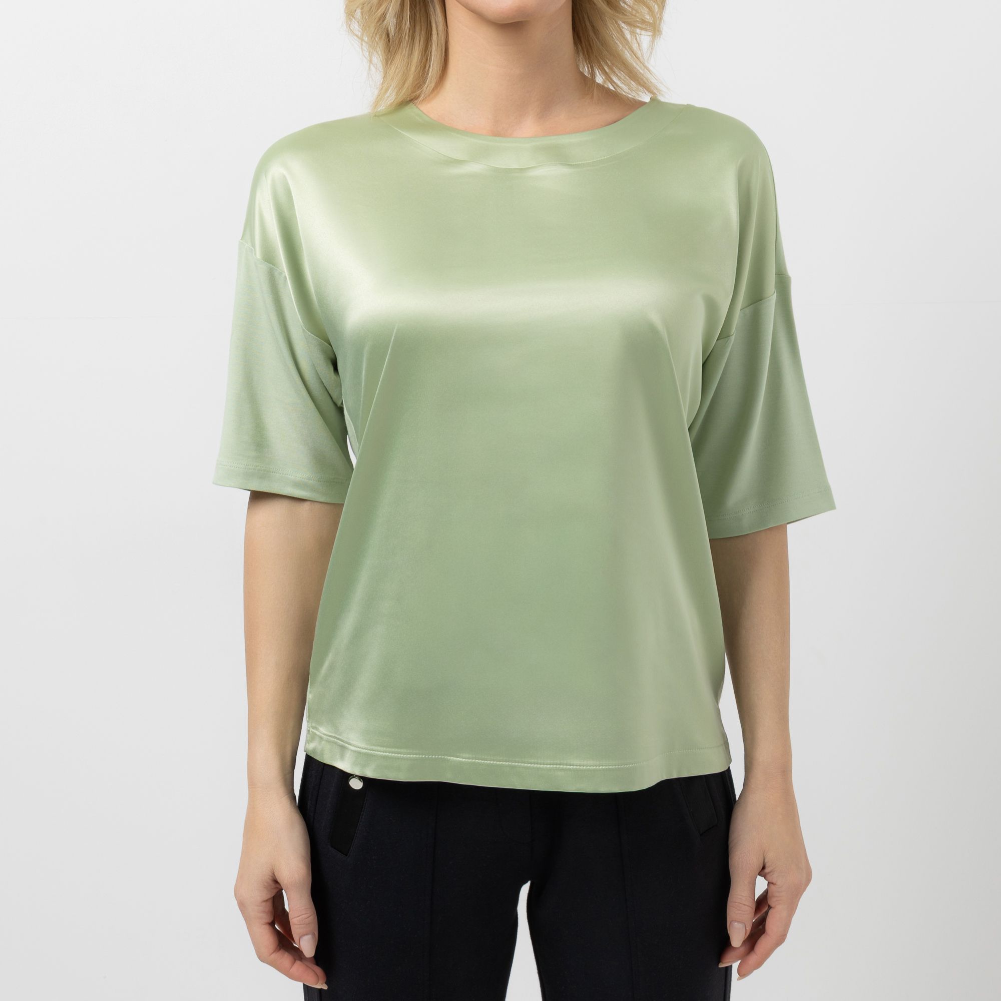 B-Ware STEFFEN SCHRAUT Shirt, langer 1/2-Arm Rundhalsausschnitt Materialmix