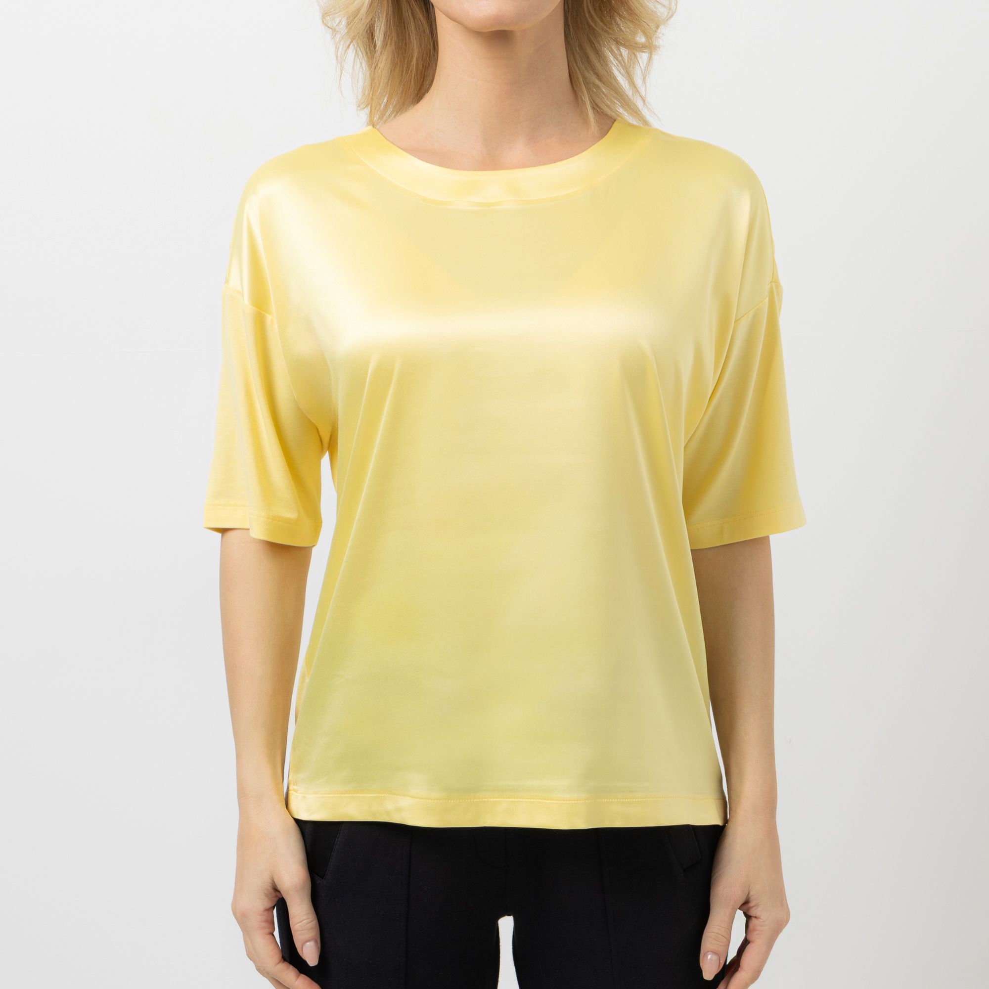 B-Ware STEFFEN SCHRAUT Shirt, langer 1/2-Arm Rundhalsausschnitt Materialmix