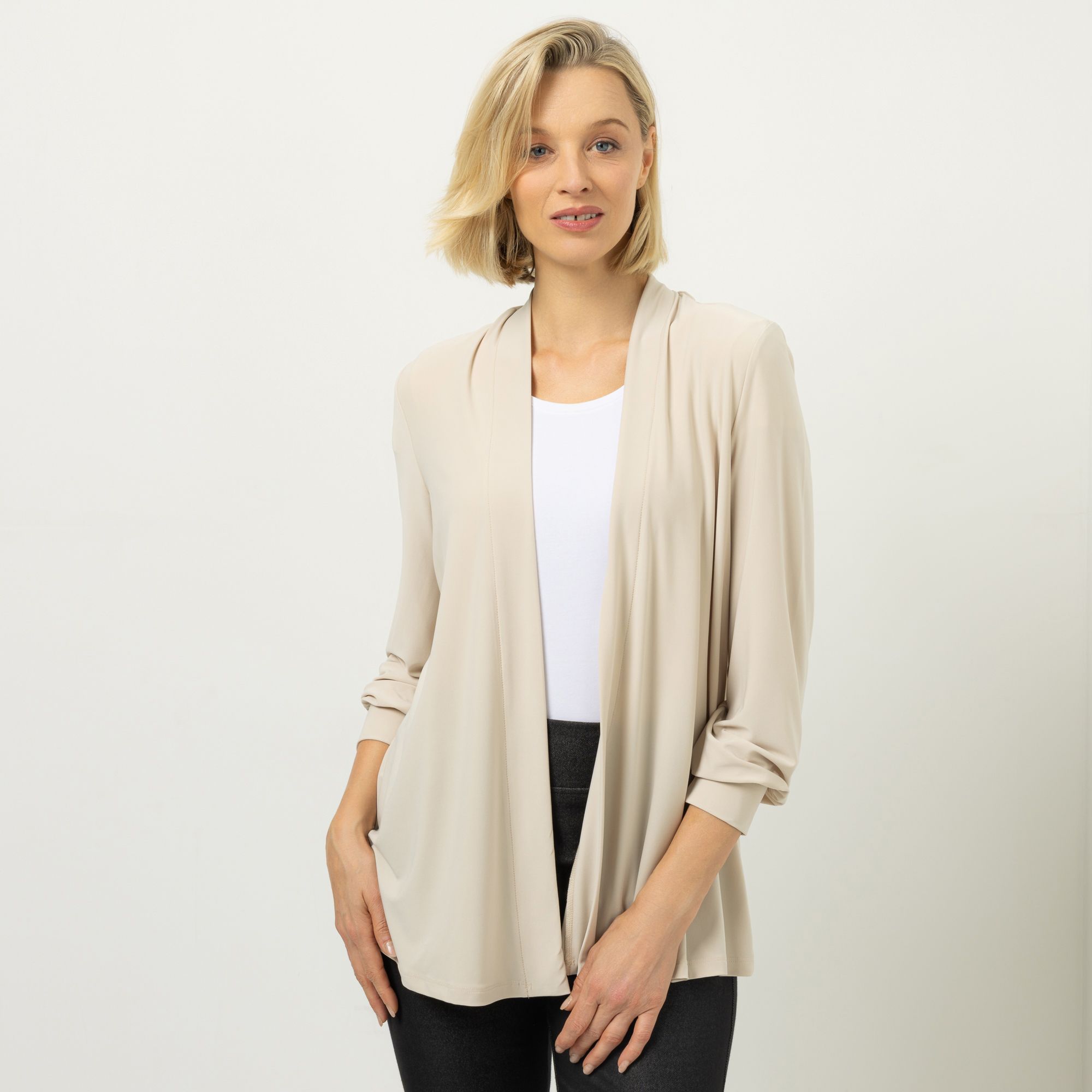 B-Ware KIM & CO. Cardigan, Langarm Deluxe Brazil Knit Ärmel mit Bündchen