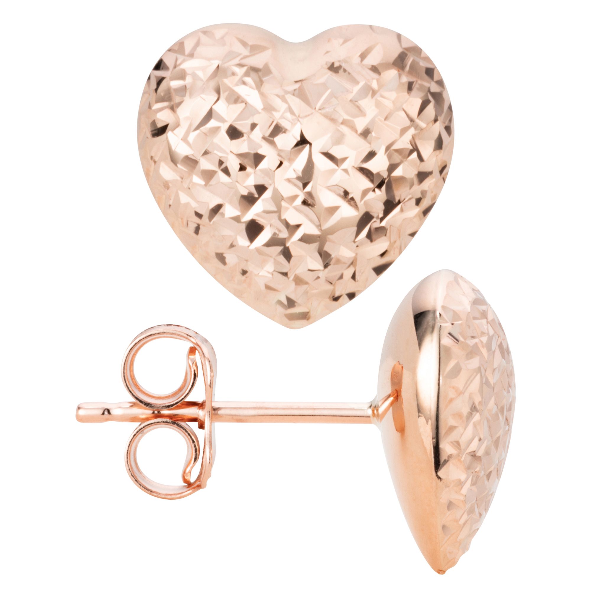 B-Ware GOLDRAUSCH Herz-Ohrstecker diamantiert mind. 1,2g