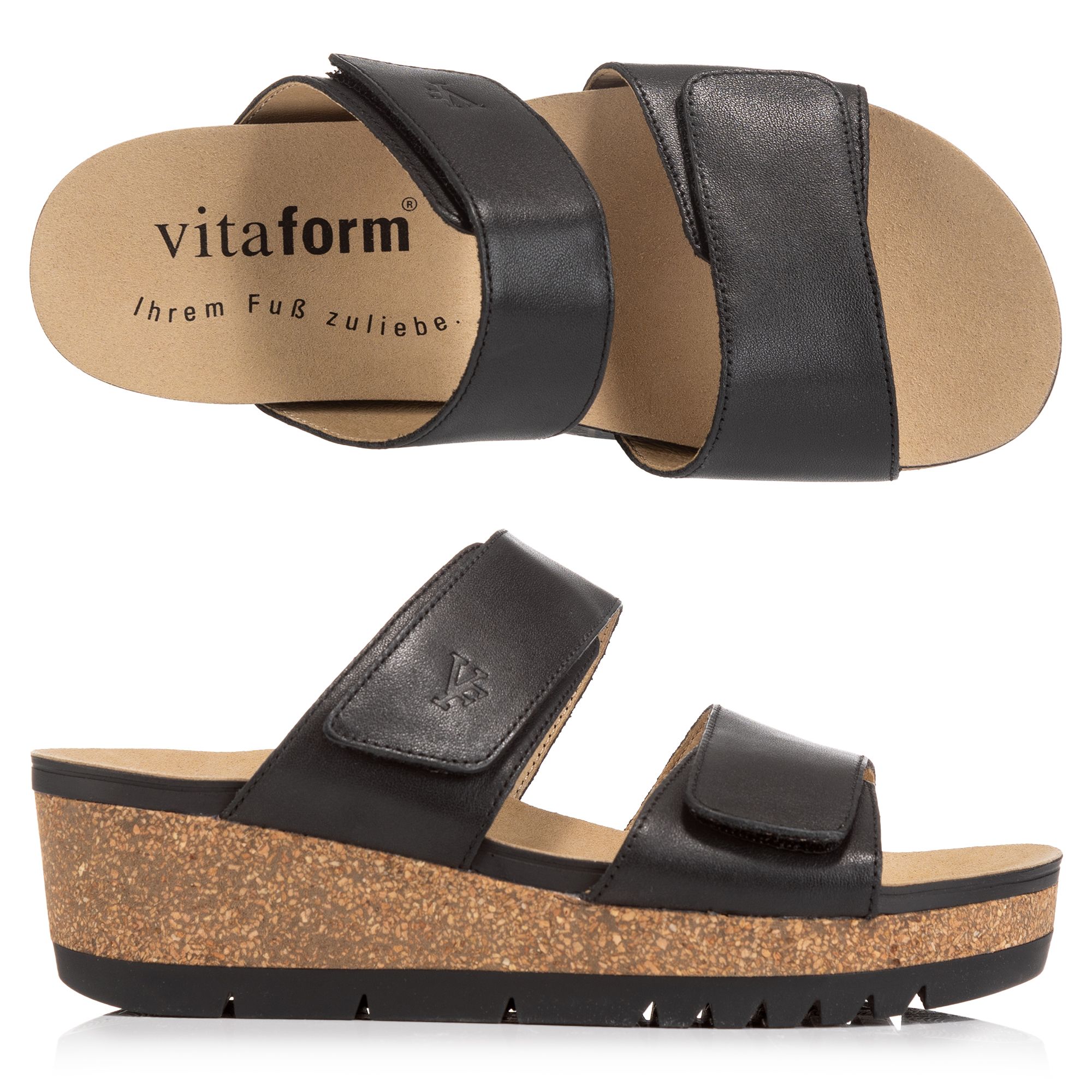 B-Ware VITAFORM Damen-Pantolette Softnappaleder super soft Fußbett