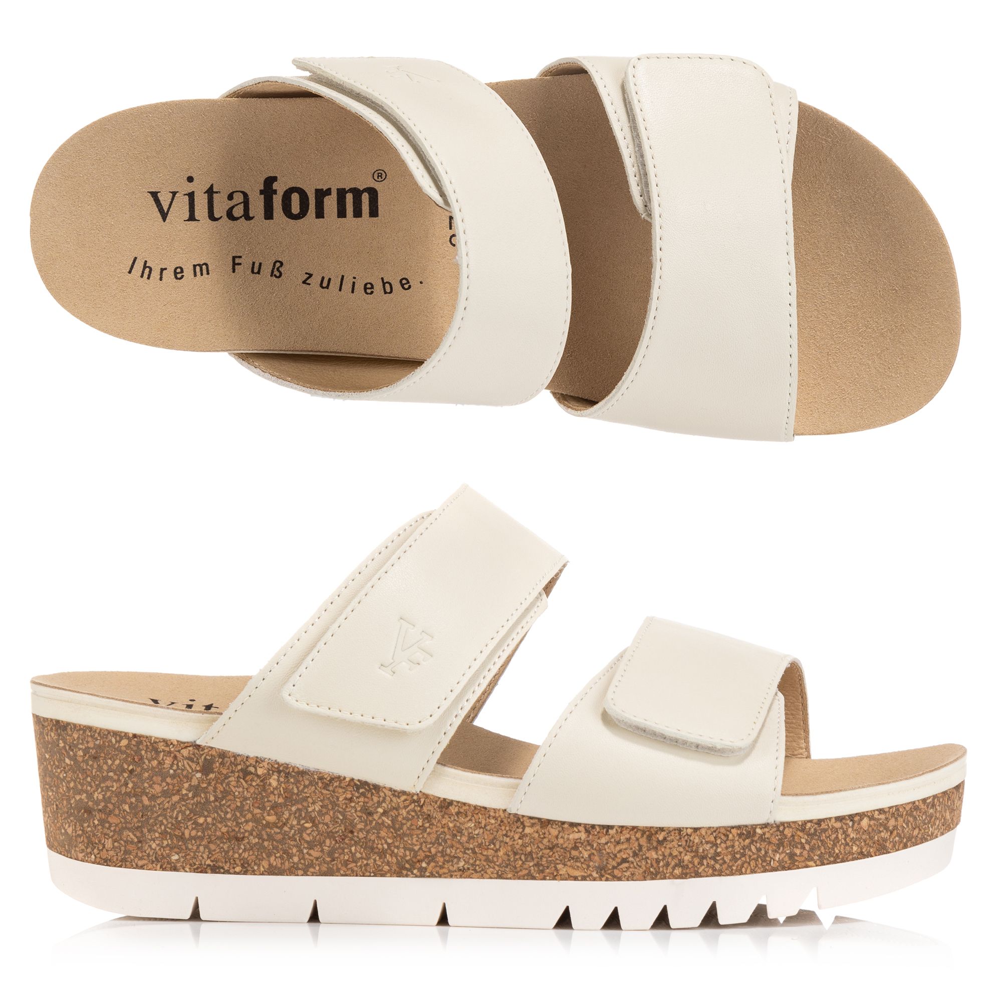 B-Ware VITAFORM Damen-Pantolette Softnappaleder super soft Fußbett