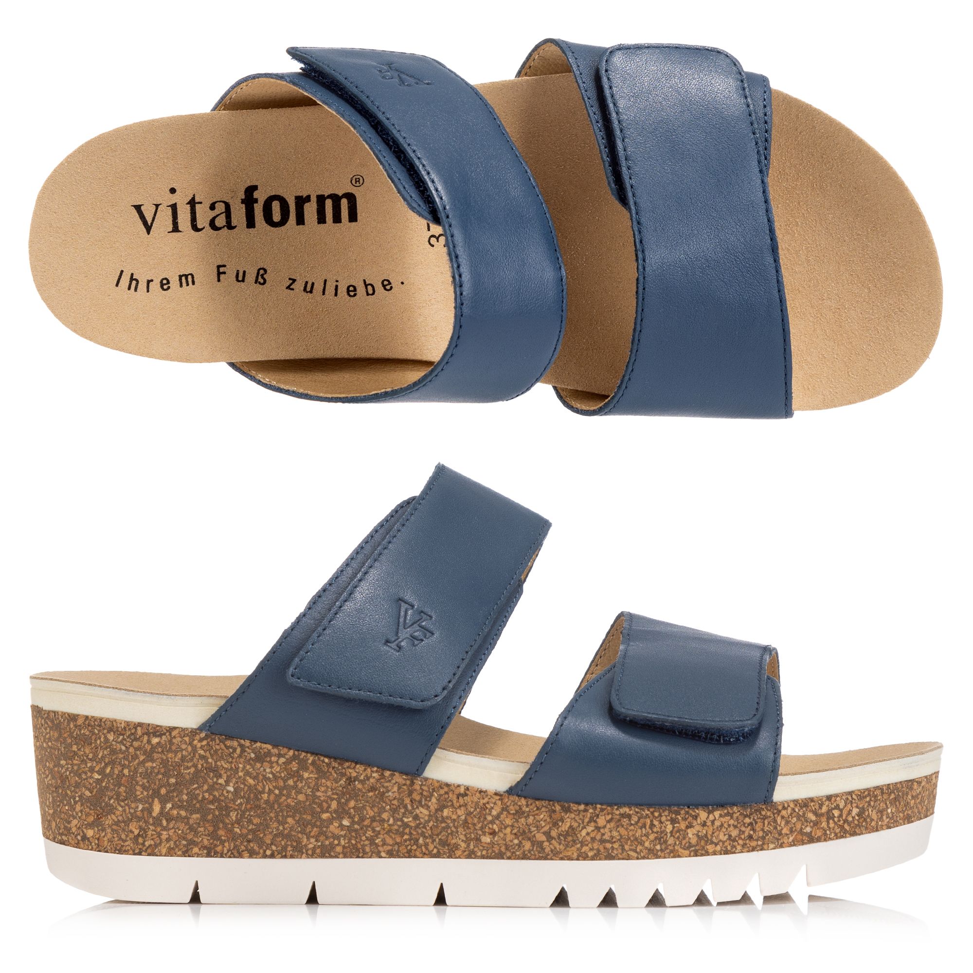 B-Ware VITAFORM Damen-Pantolette Softnappaleder super soft Fußbett