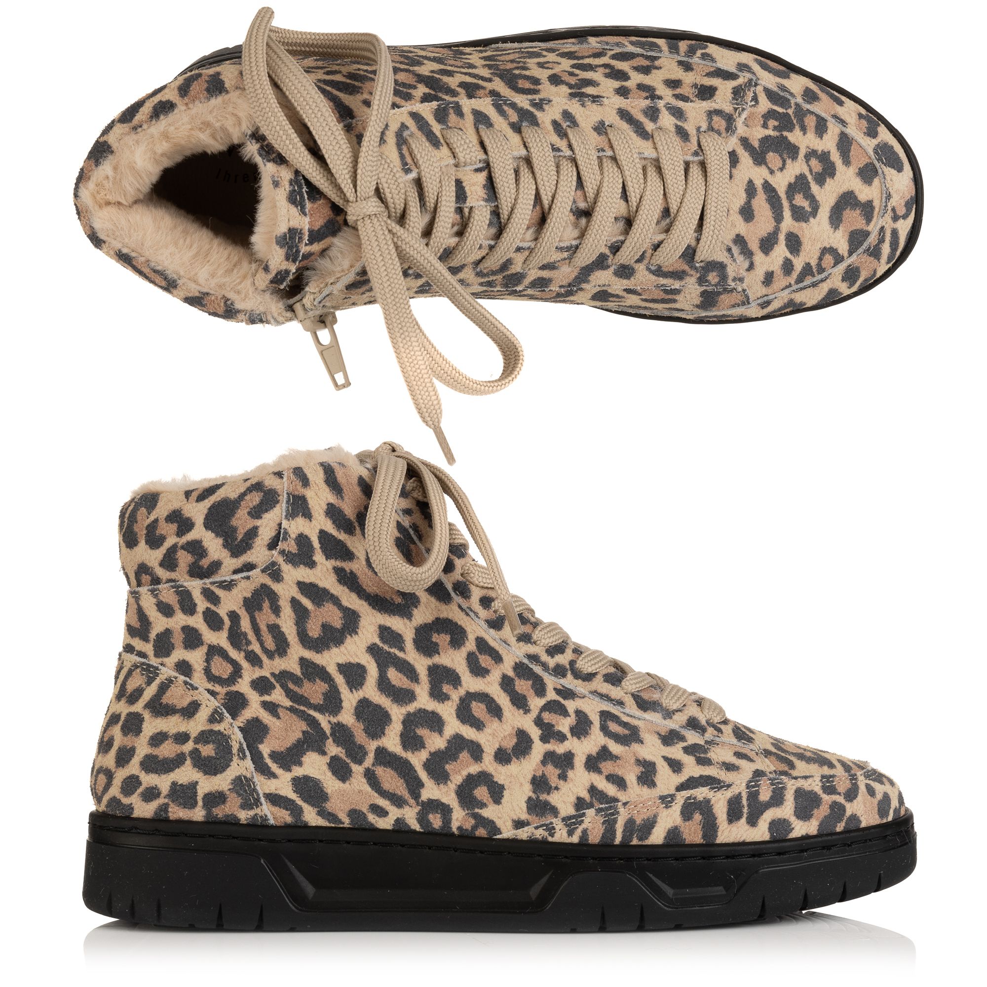 B-Ware VITAFORM Damen-Hightopsneaker Nappaleder Reißverschluss