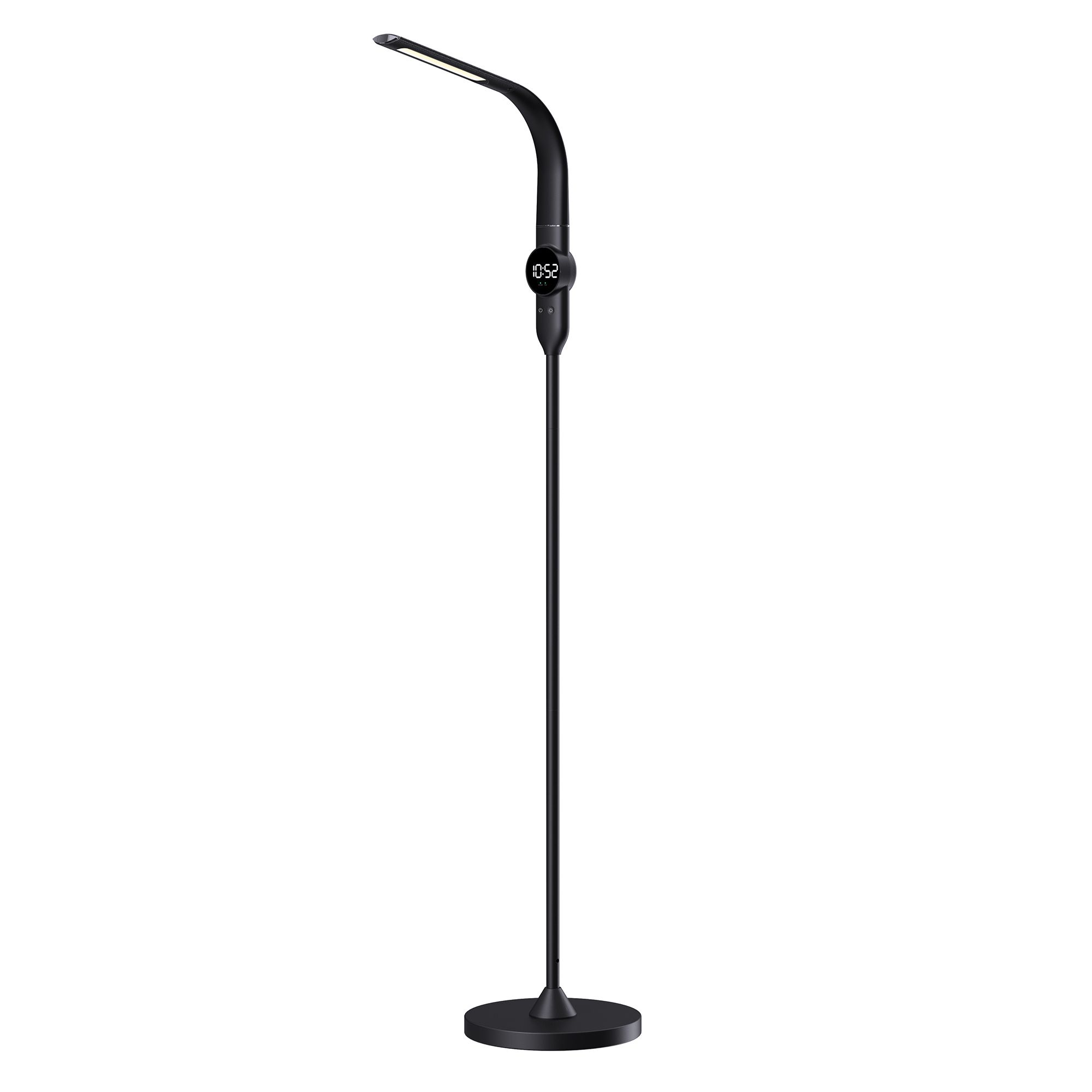 B-Ware LED-Stehleuchte mit Uhr-Display 3 Lichtfarben stufenlos dimmbar