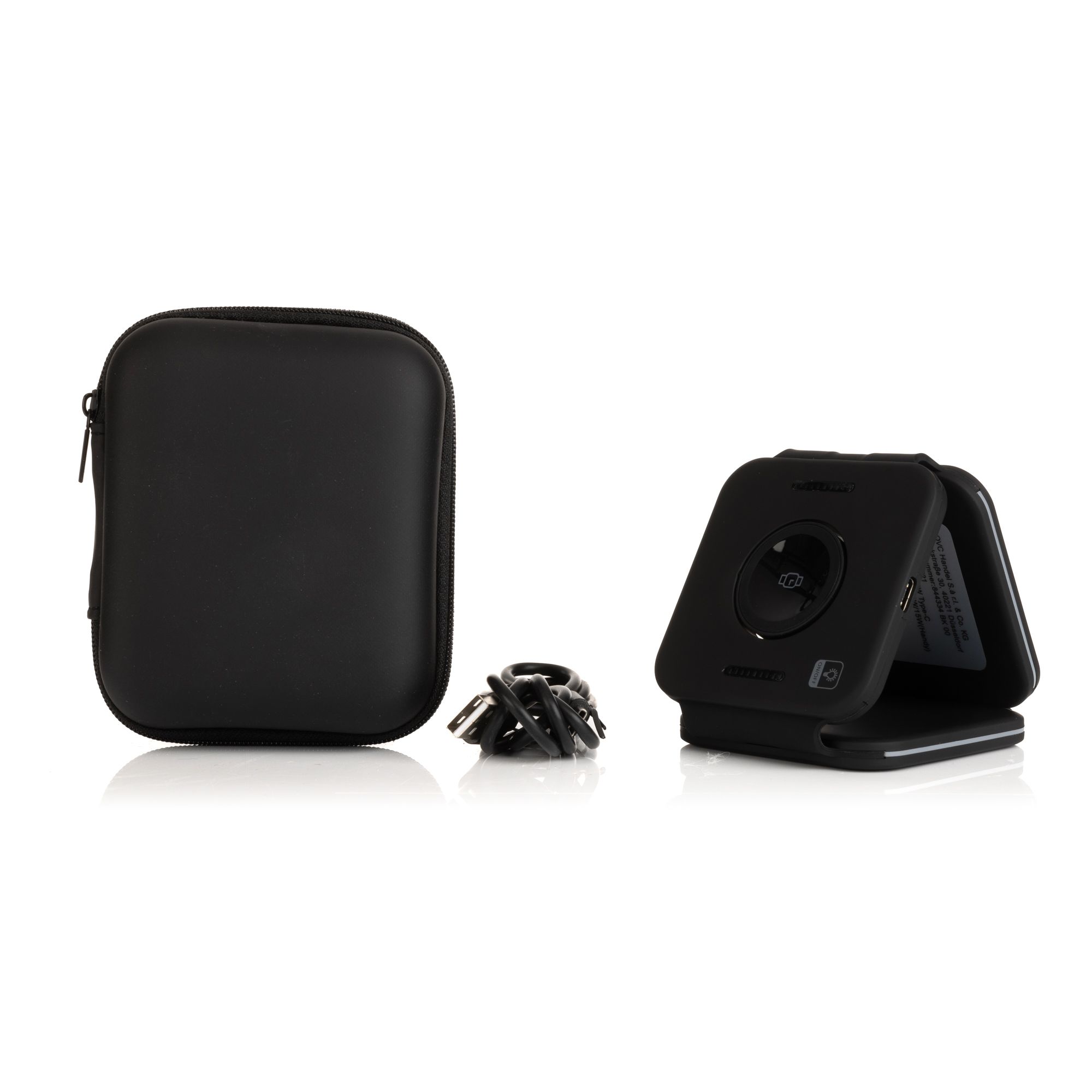 B-Ware 3in1-Wireless Charger für Smartphones, Smart Watches & Earpods inkl. Tasche