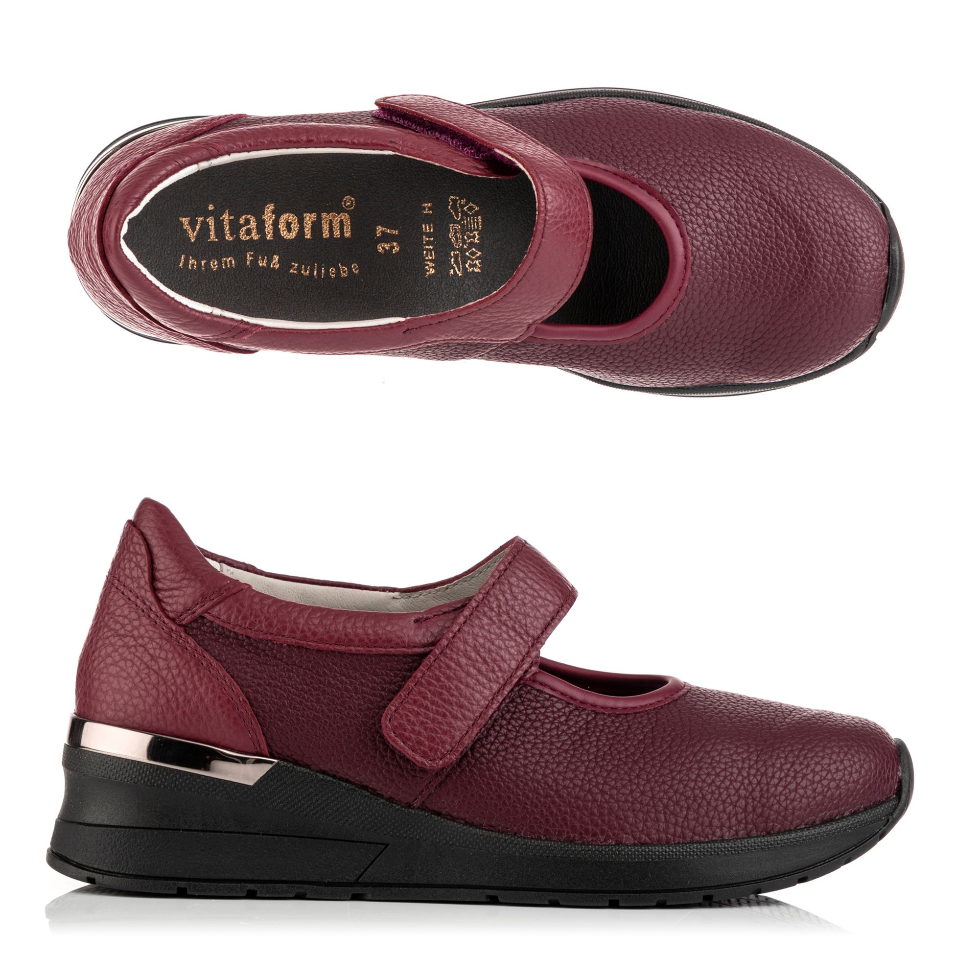 B-Ware VITAFORM Damen- Mary-Jane Stretchmaterial Klettverschluss