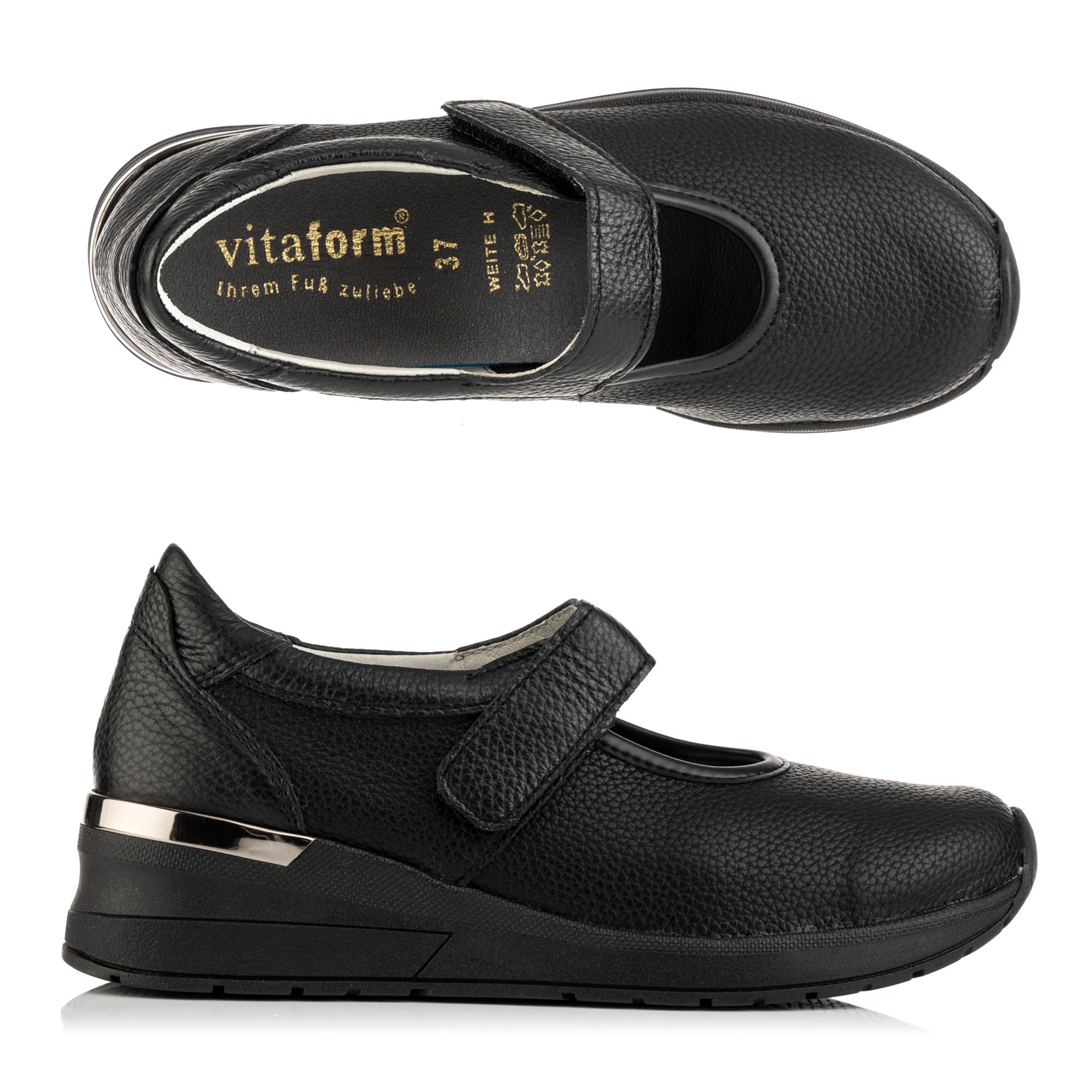 B-Ware VITAFORM Damen- Mary-Jane Stretchmaterial Klettverschluss