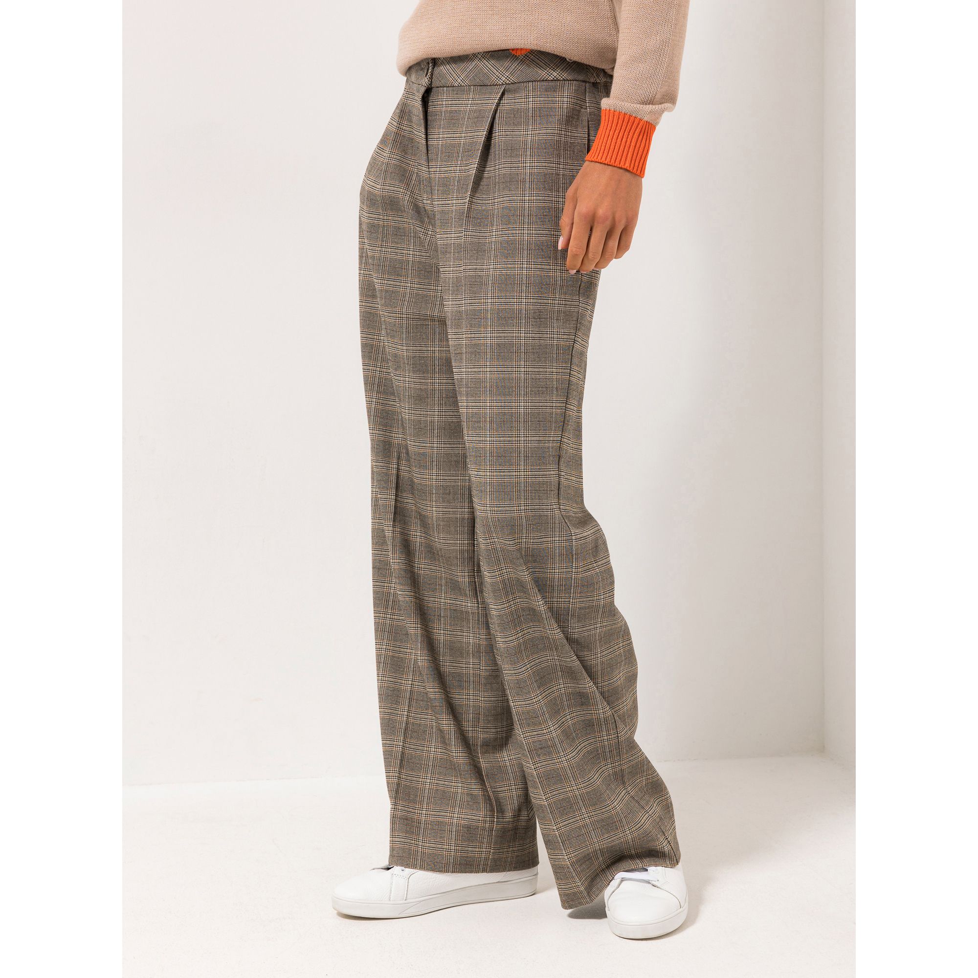 B-Ware STRANDFEIN Hose karriert lange Form OEKO-TEX®Standard 100