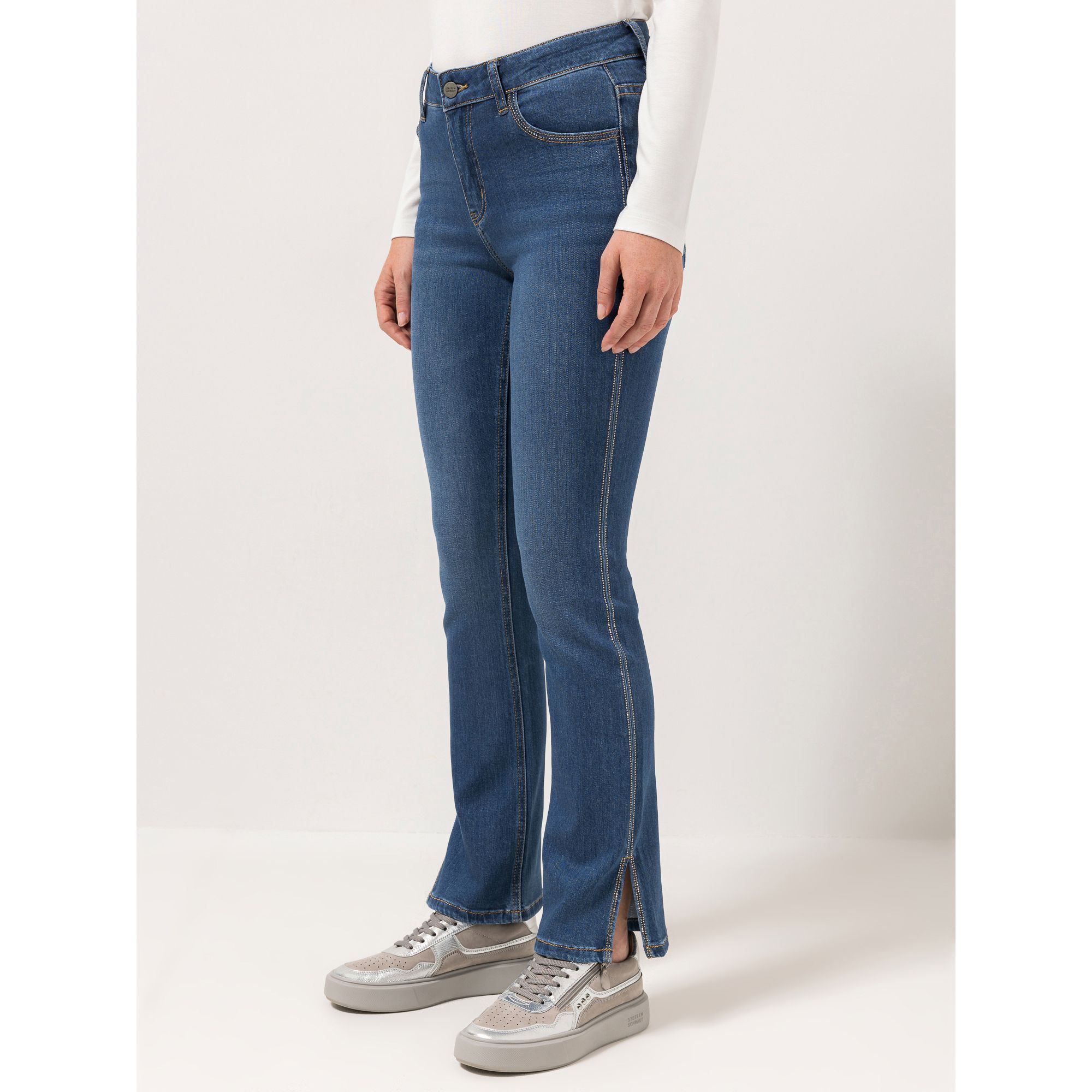 B-Ware STEFFEN SCHRAUT Jeans mit Strassstreifen lange Seitenschlitze