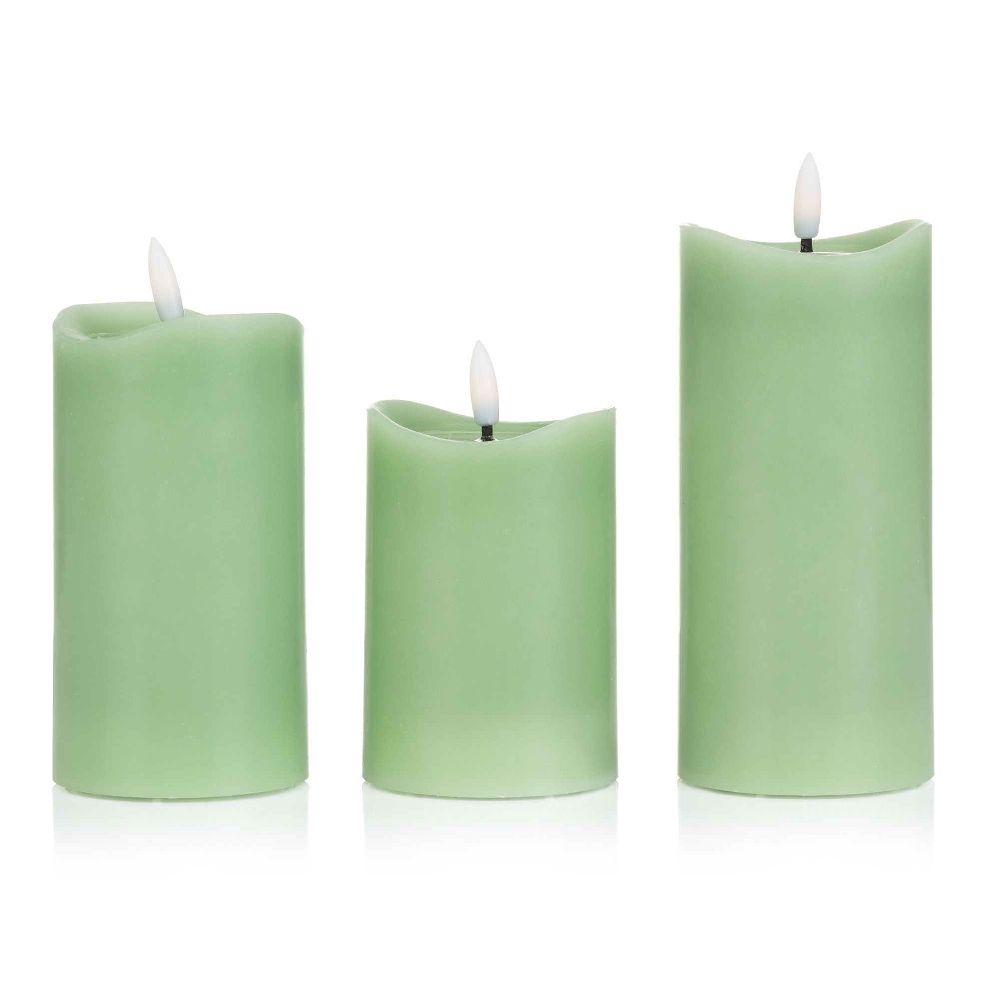 B-Ware ELAMBIA 3 LED-Kerzen mit Wachsspiegel 5h-Timerfunktion