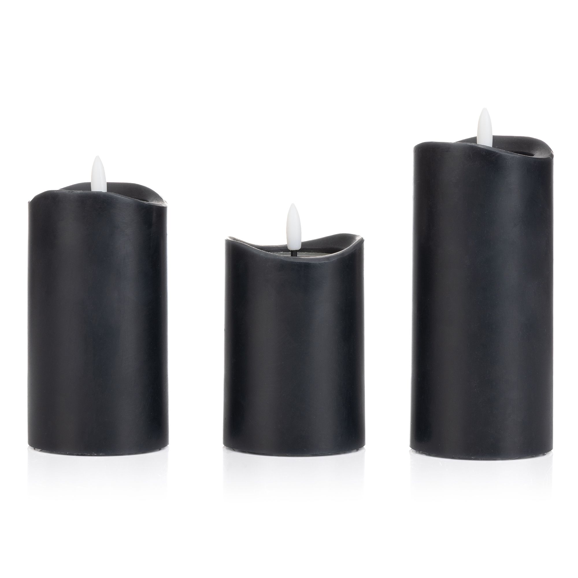 B-Ware ELAMBIA 3 LED-Kerzen mit Wachsspiegel 5h-Timerfunktion