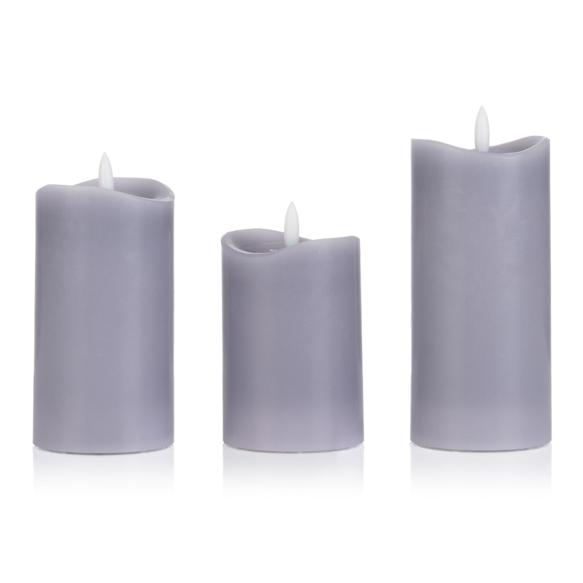 B-Ware ELAMBIA 3 LED-Kerzen mit Wachsspiegel 5h-Timerfunktion