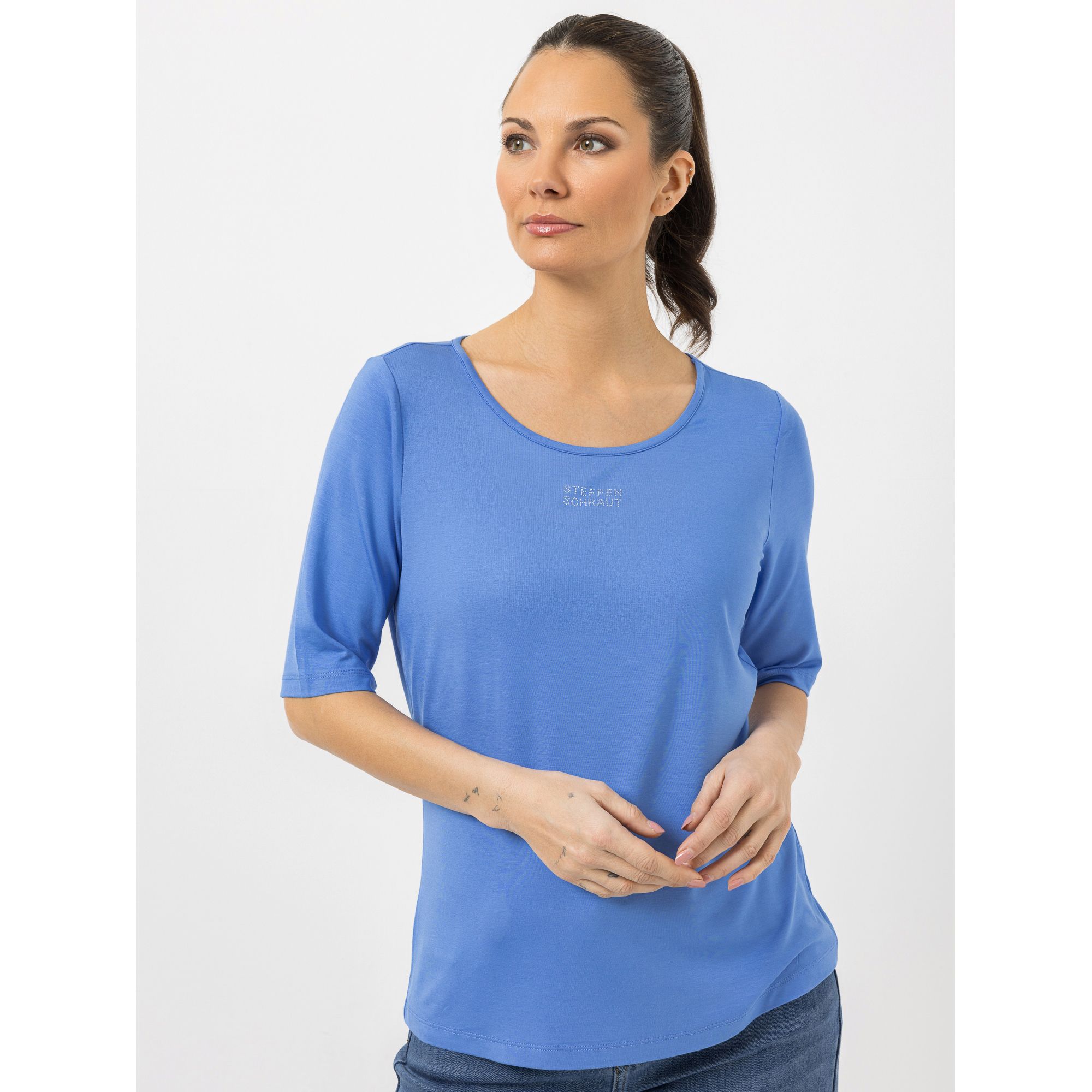 B-Ware STEFFEN SCHRAUT Shirt Ibiza 1/2-Arm Strass-Detail mit ECOVERO Viskose