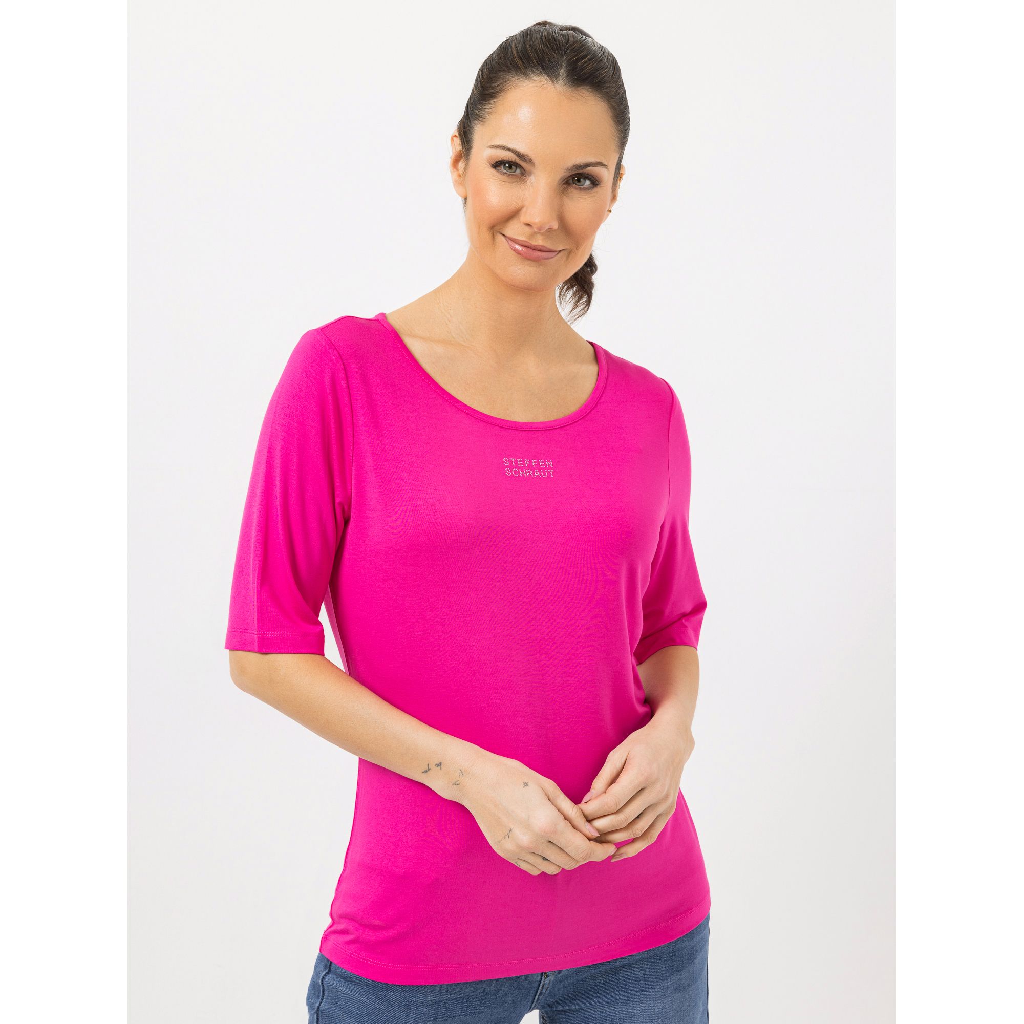 B-Ware STEFFEN SCHRAUT Shirt Ibiza 1/2-Arm Strass-Detail mit ECOVERO Viskose