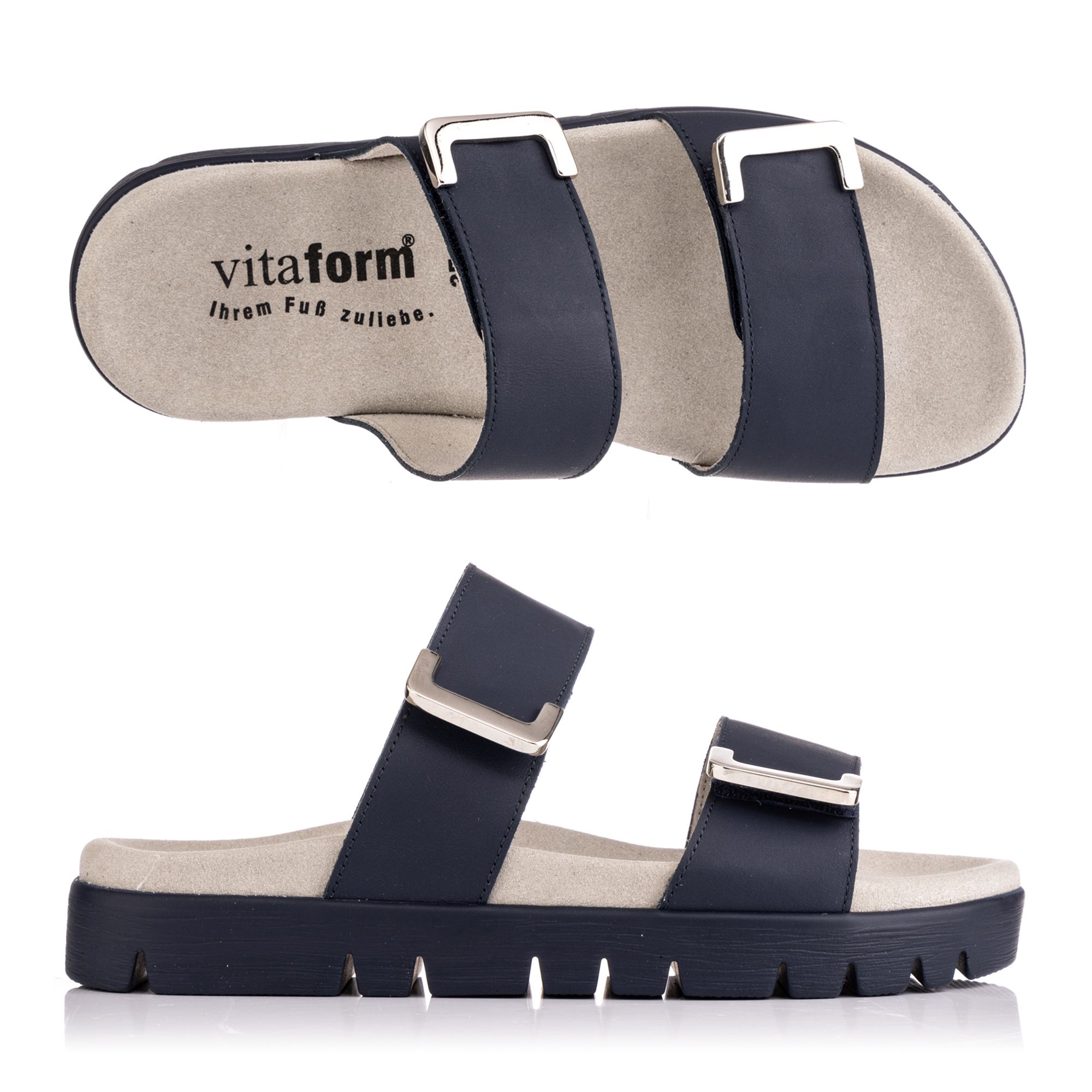 B-Ware VITAFORM Damen- Pantolette Nappaleder Metallabschlüsse