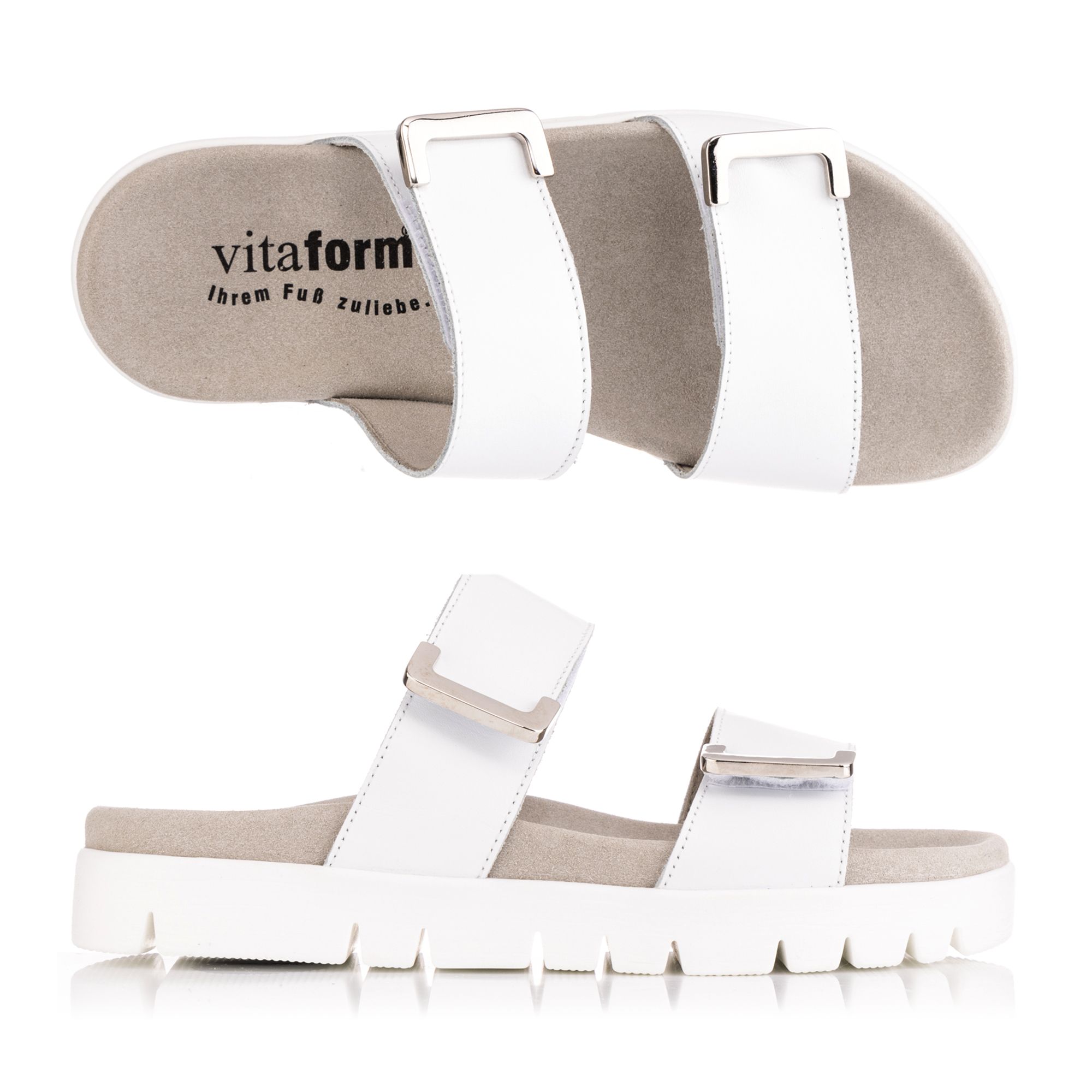 B-Ware VITAFORM Damen- Pantolette Nappaleder Metallabschlüsse