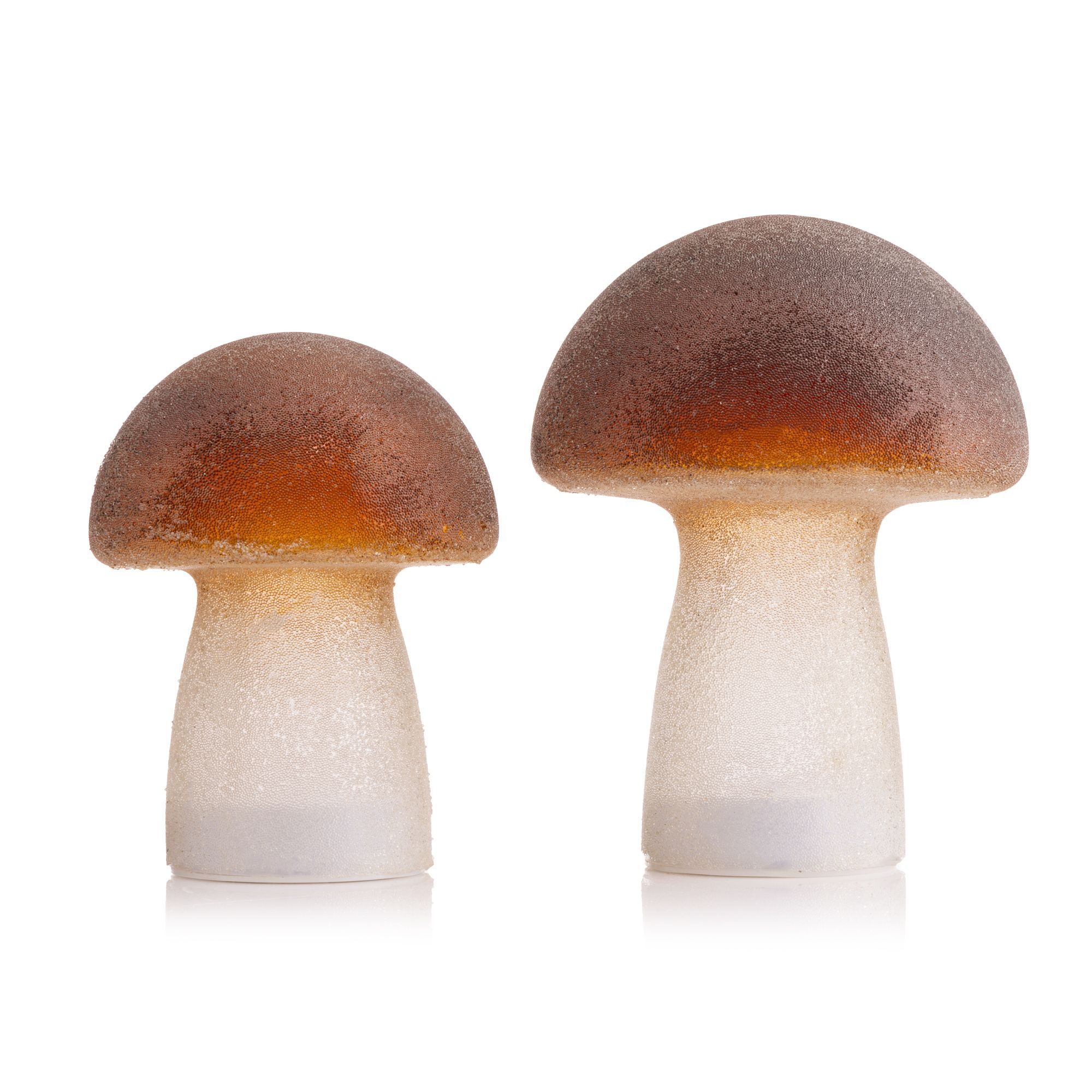 B-Ware LUMIDA Casa 2 LED-Dekopilze Glas besandet 5h-Timerfunktion