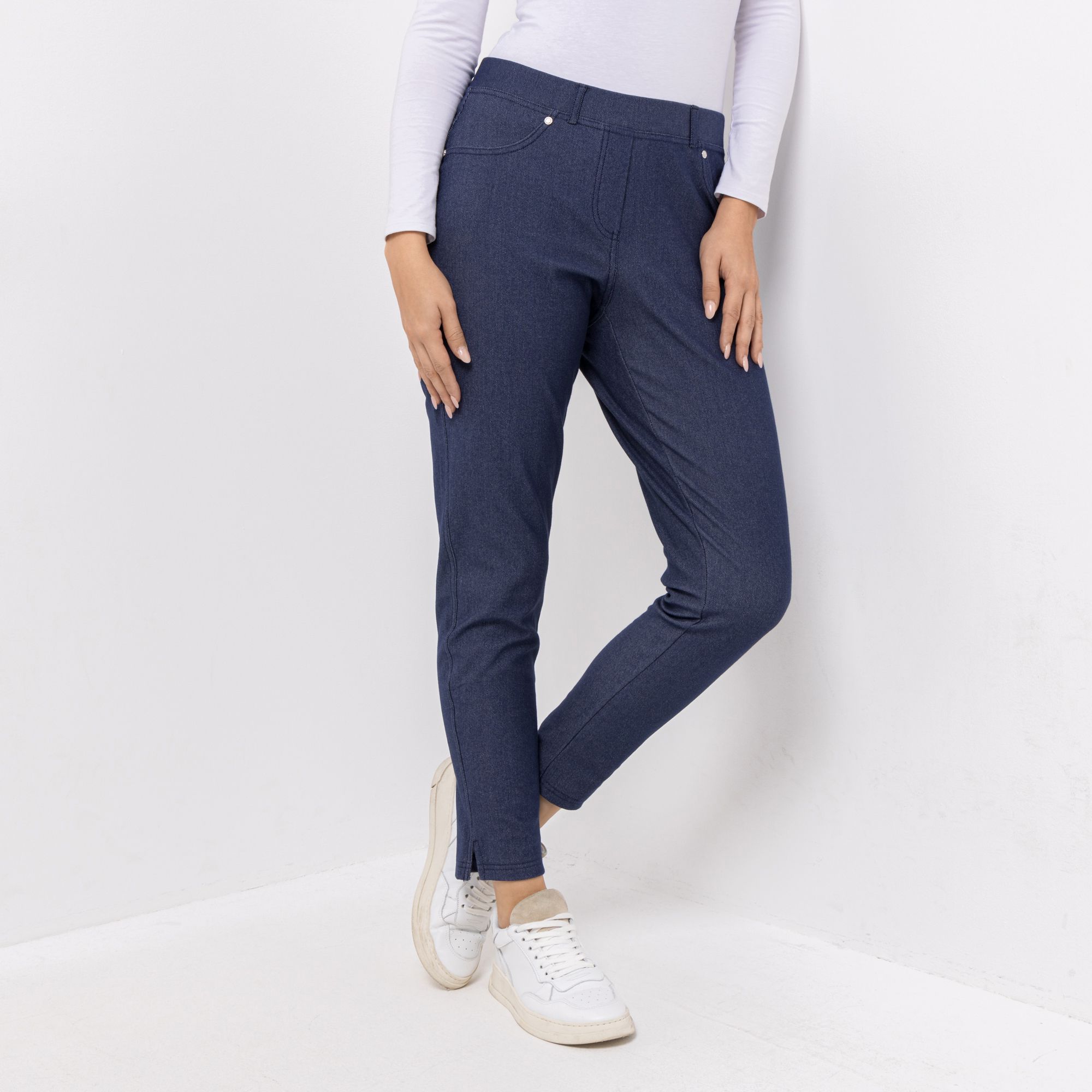 B-Ware DENIM & CO. Schlupfhose Denise Winterqualität Rundumdehnbund