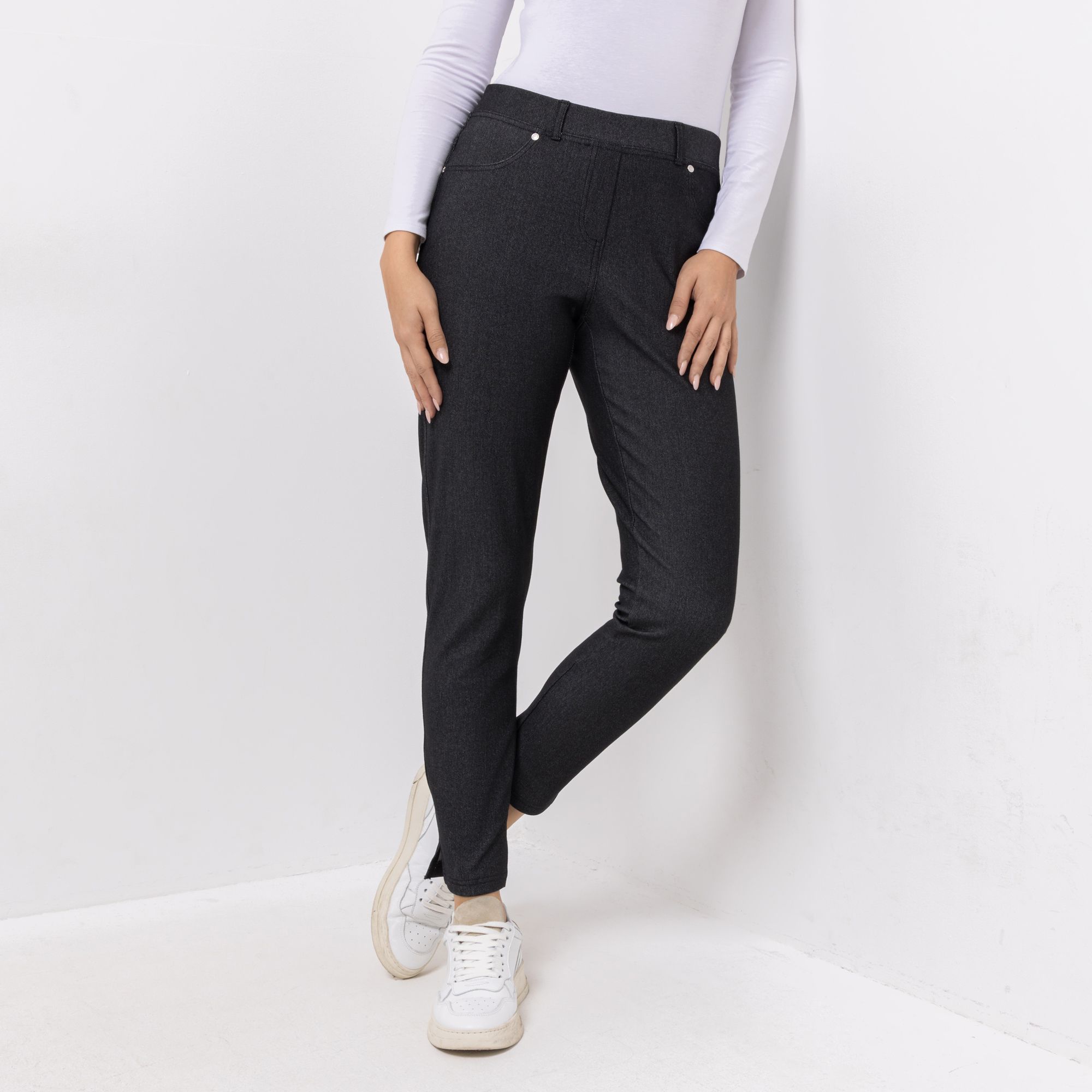 B-Ware DENIM & CO. Schlupfhose Denise Winterqualität Rundumdehnbund