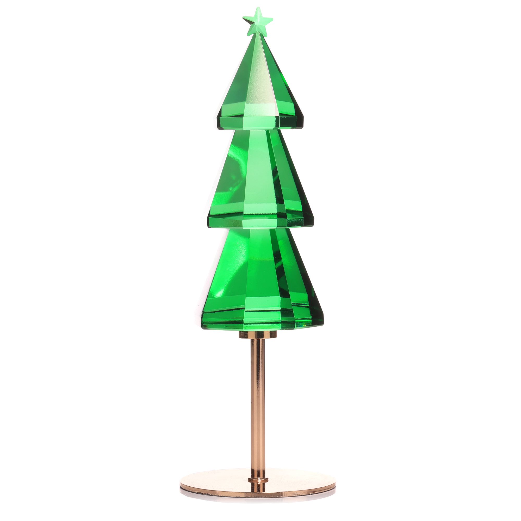 B-Ware ABELLA Xmas Deko-Tannenbaum Kristallglas Metall-Fuß