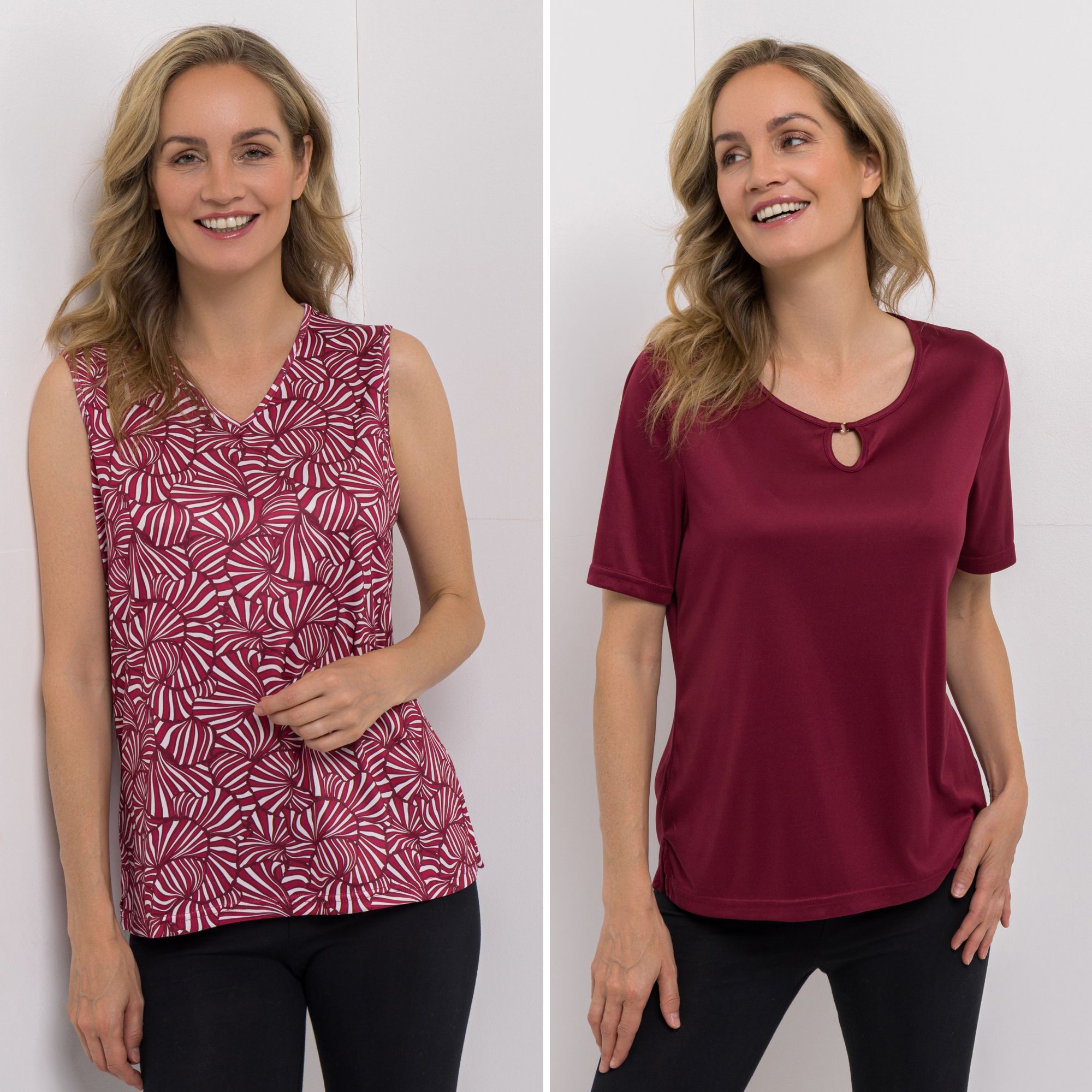 B-Ware JERYMOOD HOMEWEAR Shirt und Top 1/2-Arm & ärmellos Schlüssellochdetail