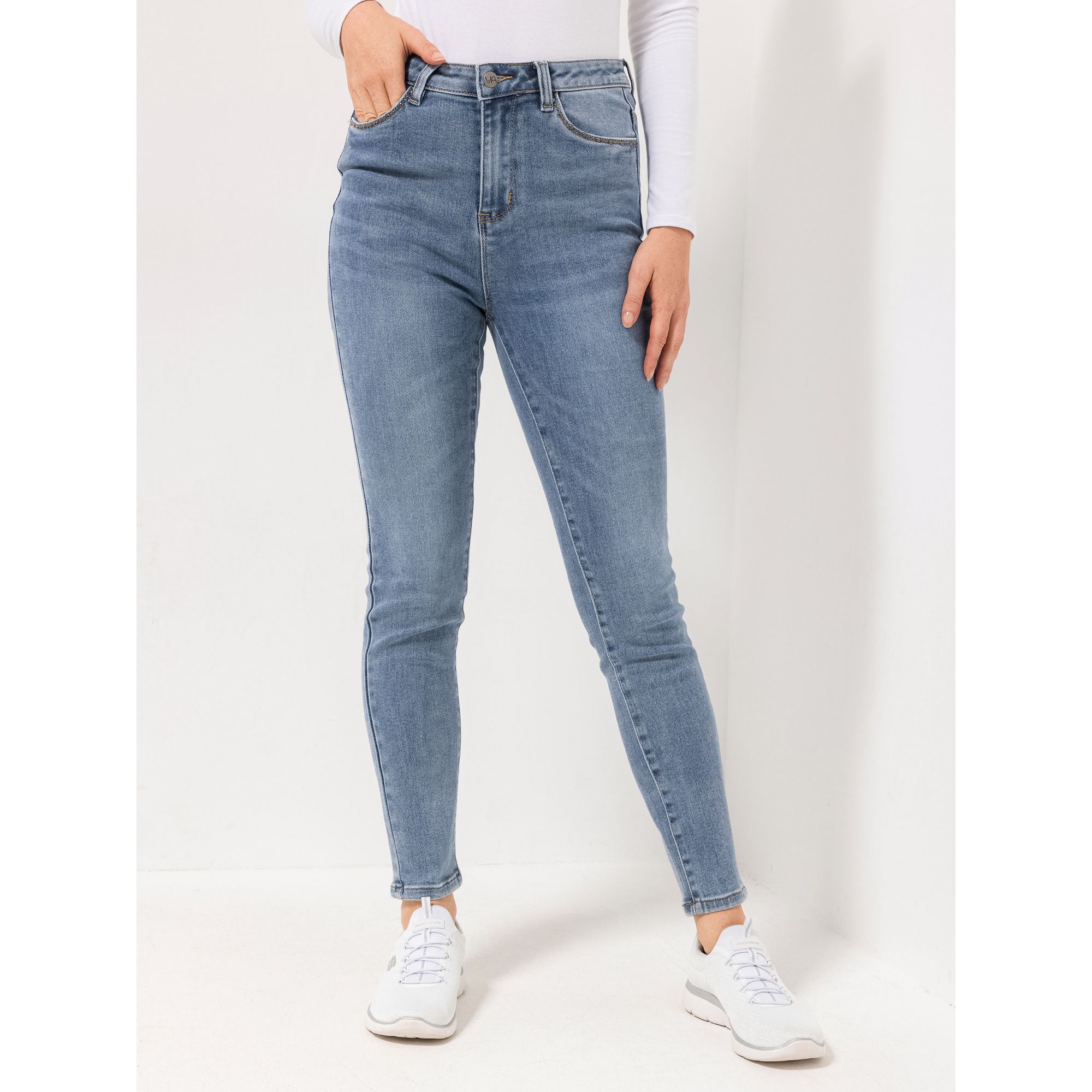 B-Ware VIA MILANO Jeanshose knöchellang 5-Pocket-Style