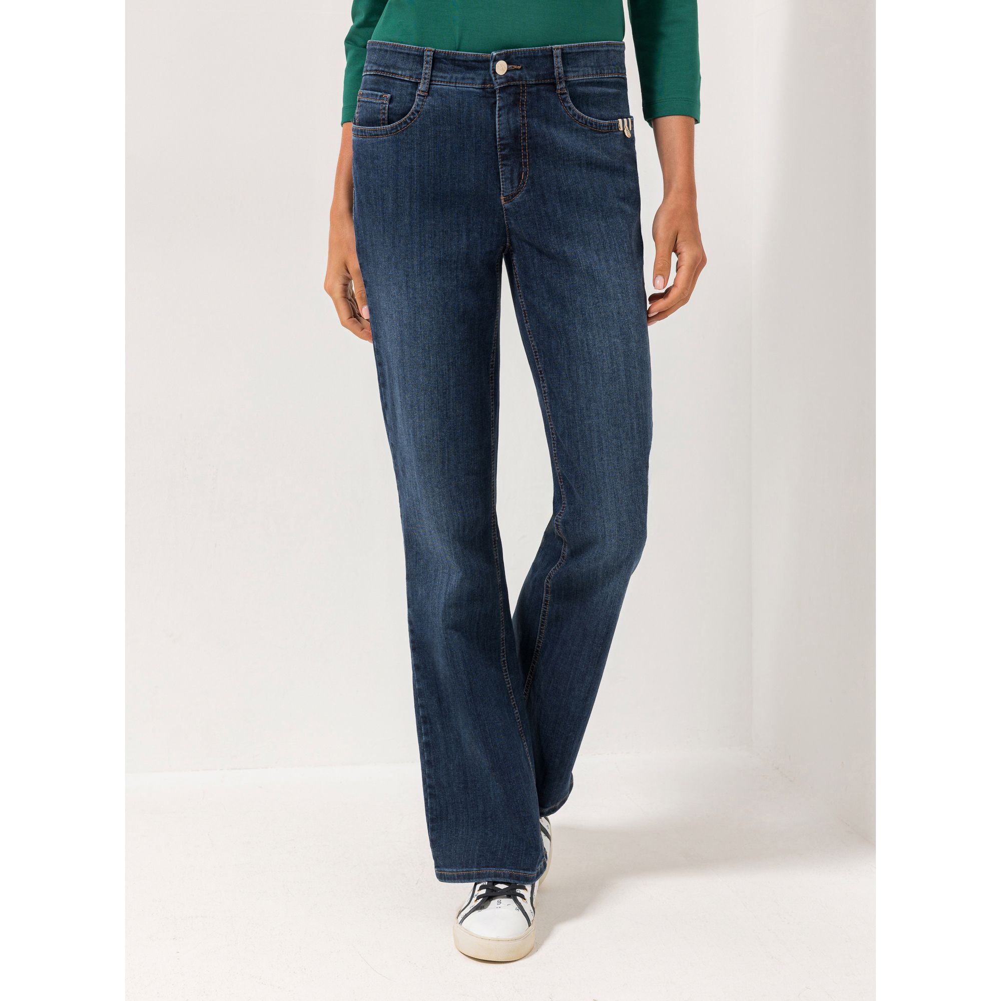 B-Ware STRANDFEIN Jeanshose Stella lange Form, elastisch OEKO-TEX®