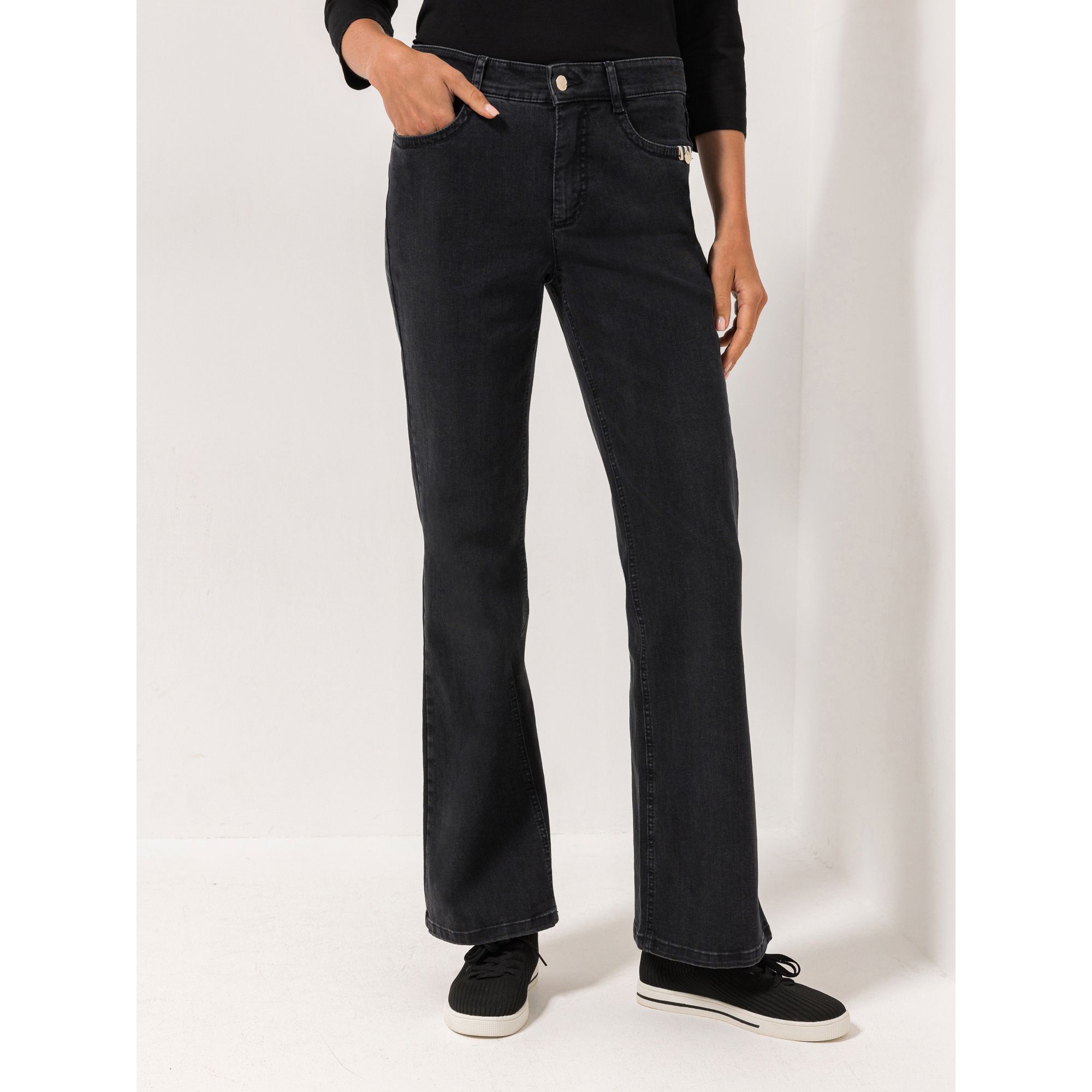 B-Ware STRANDFEIN Jeanshose Stella lange Form, elastisch OEKO-TEX®