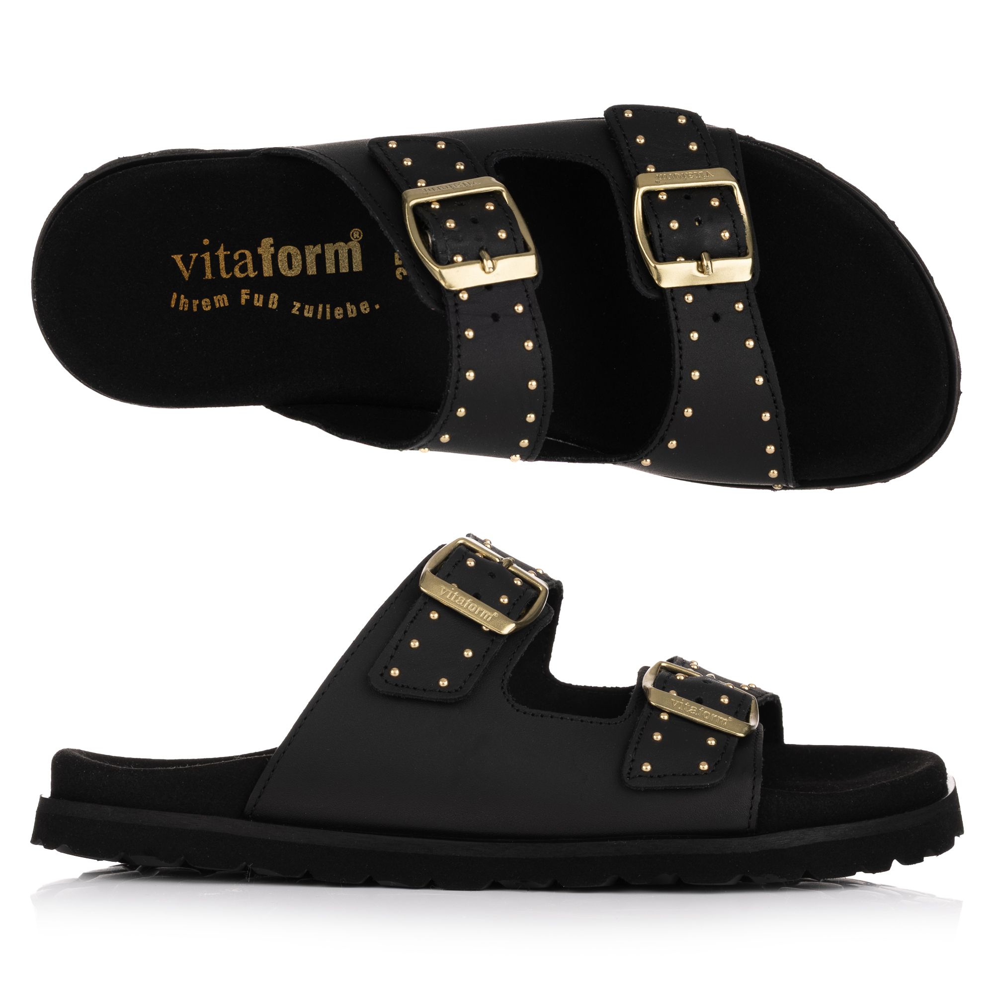 B-Ware VITAFORM Damen- Pantolette Nappaleder Nieten