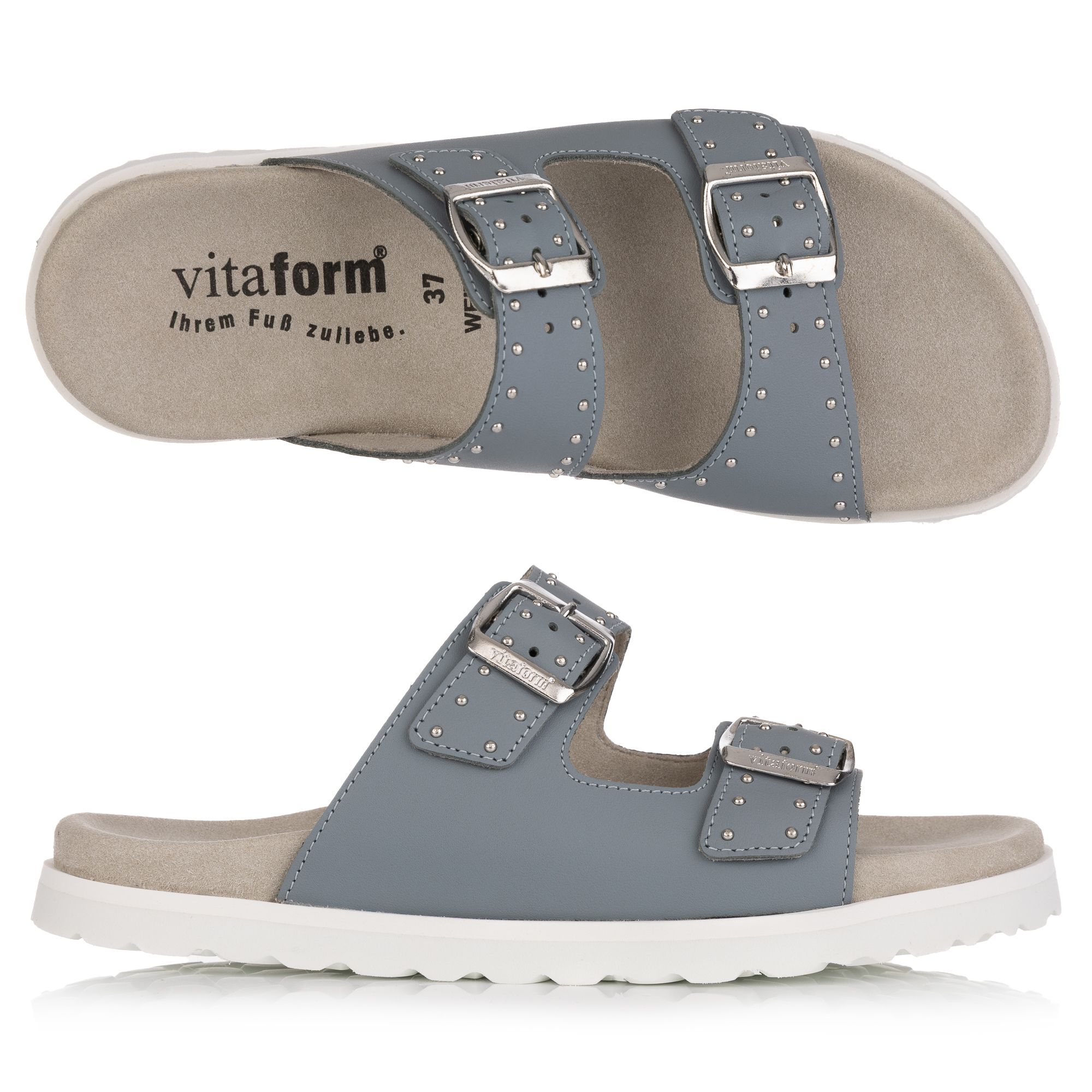 B-Ware VITAFORM Damen- Pantolette Nappaleder Nieten