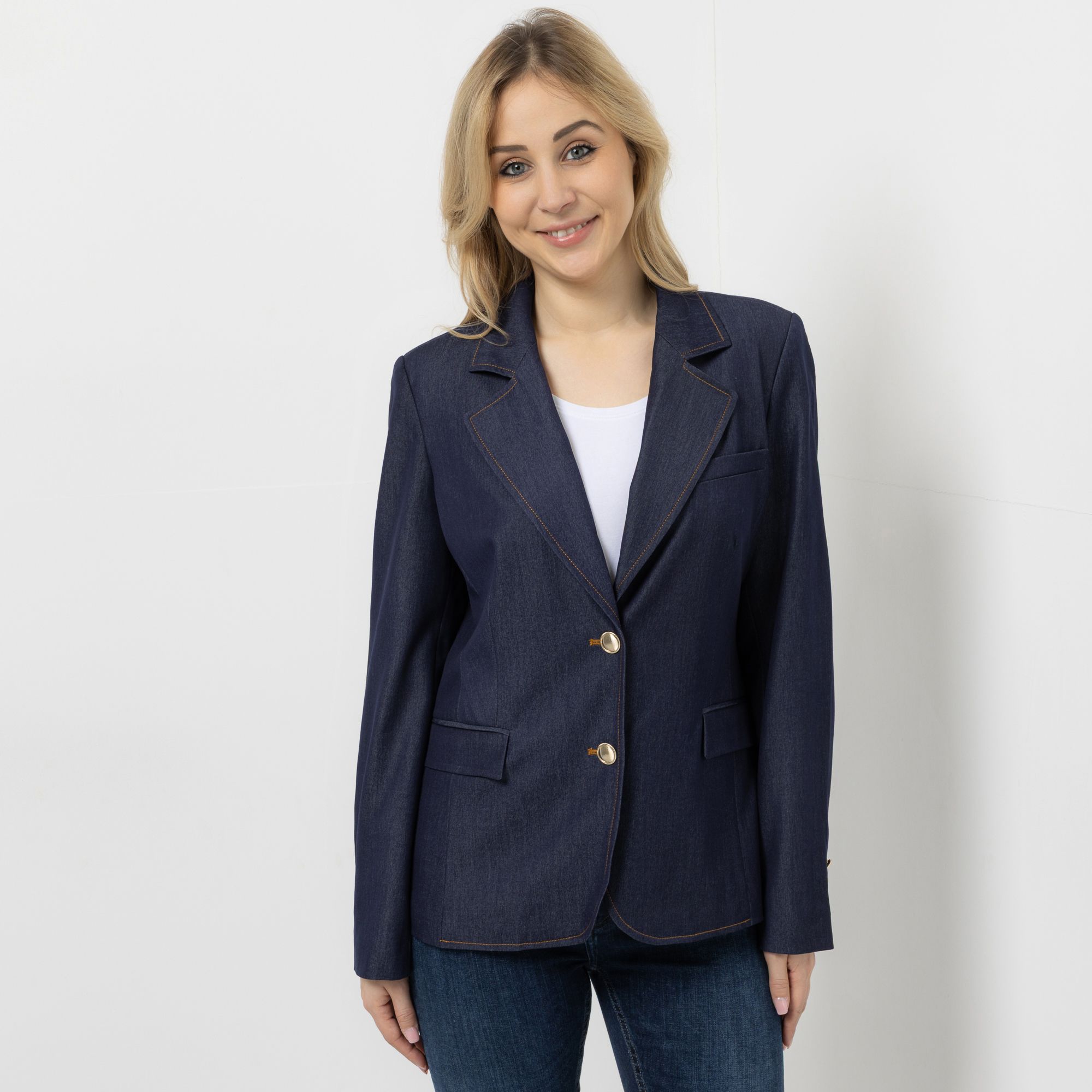 B-Ware EVA LUTZ Blazer mit Reverskragen Knopfleiste