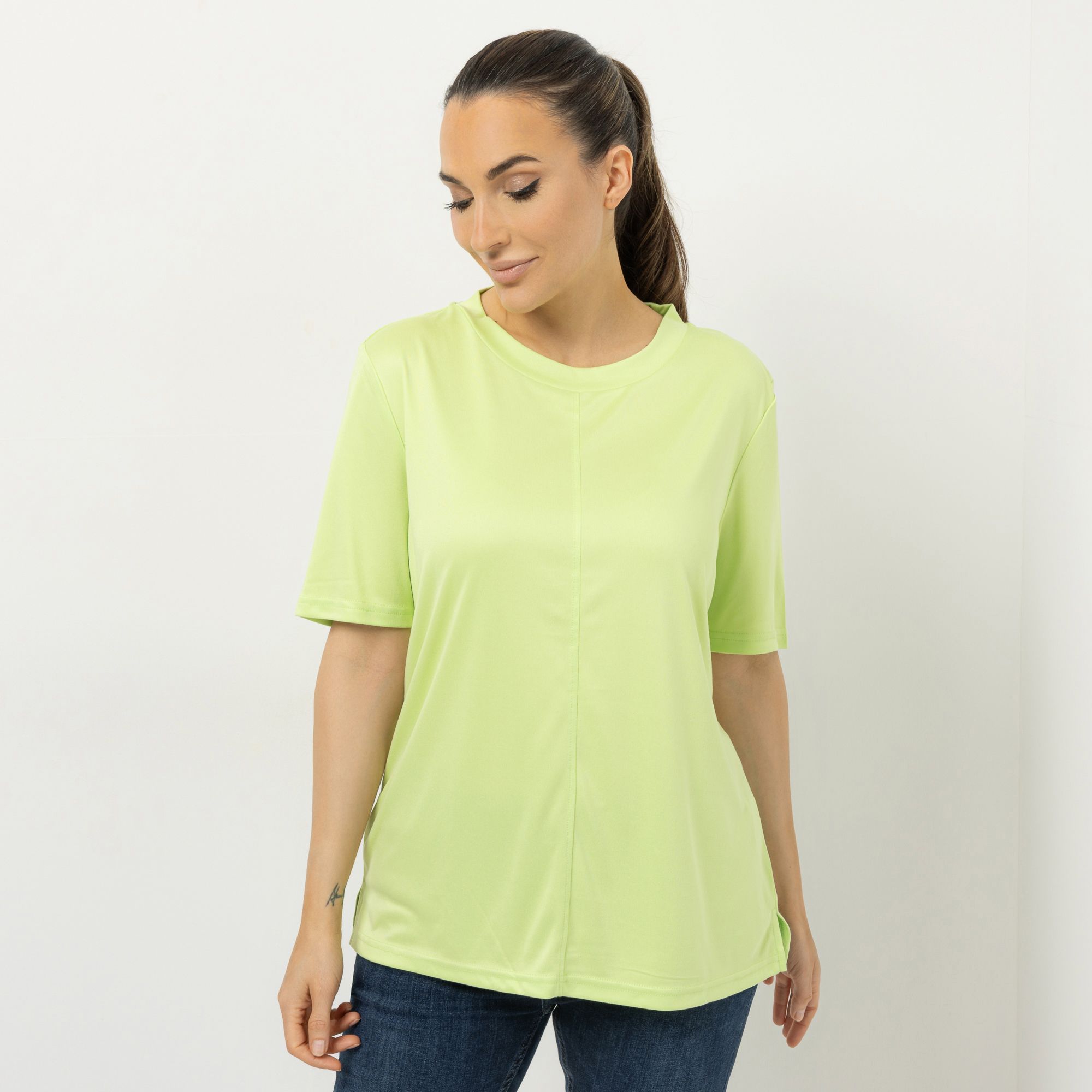 B-Ware JERYMOOD HOMEWEAR Shirt, 1/2-Arm Rundhalsausschnitt mit Stehkragen
