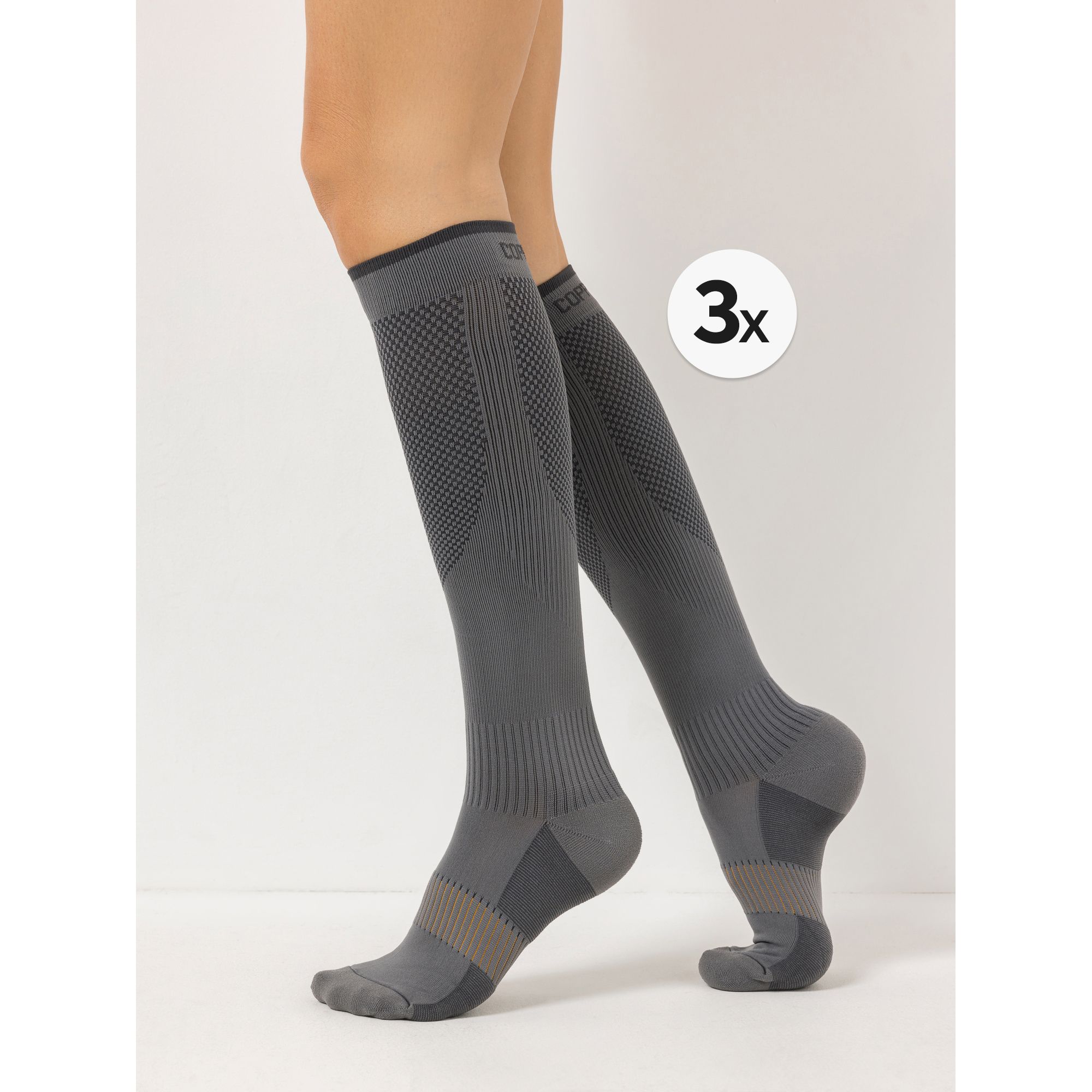 B-Ware COPPER fit™ Stützstrümpfe kniehoch gepolstertes Fußbett