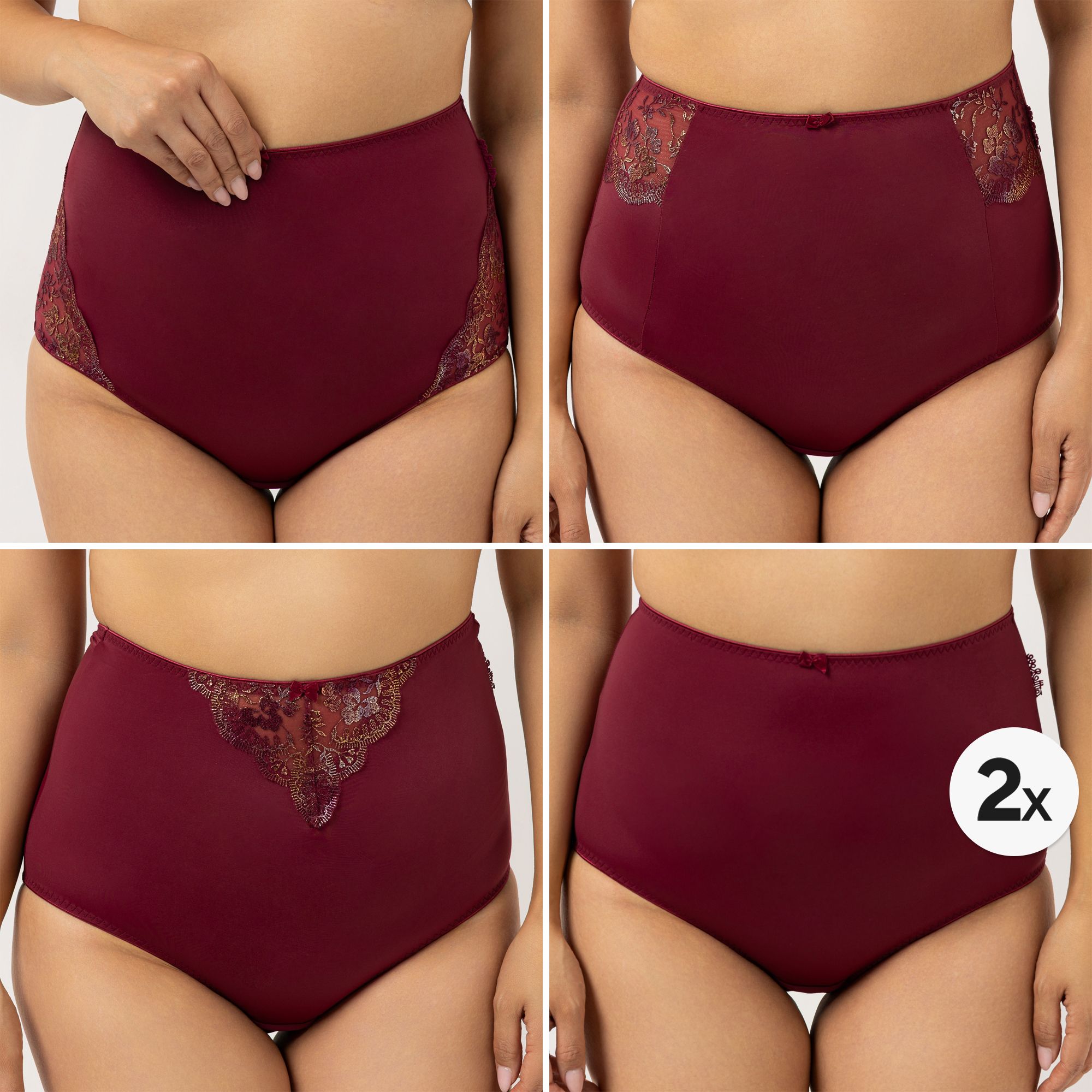 B-Ware LITTLE ROSE 5 Maxislips Mikrofasermischung 3x Metallic-Details