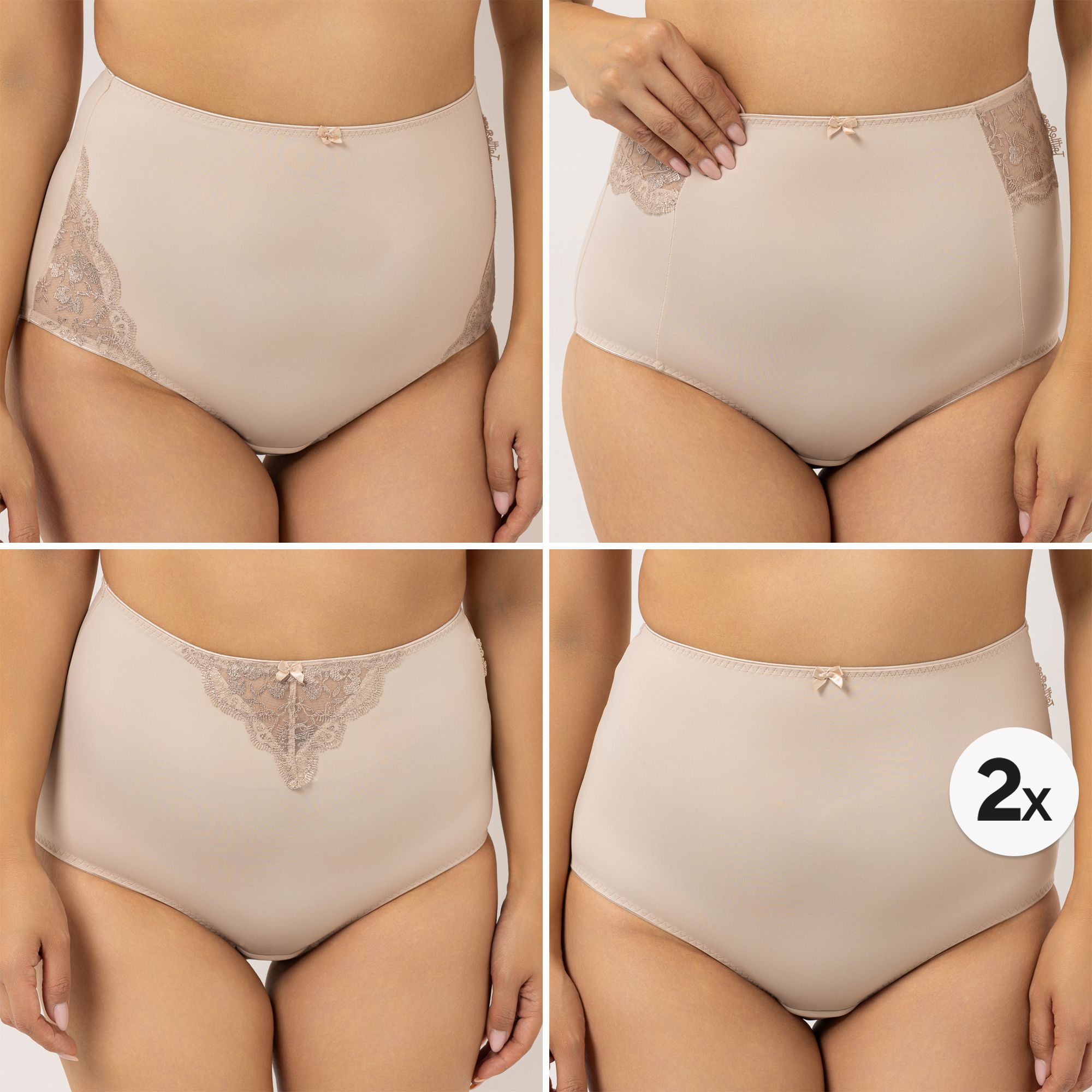 B-Ware LITTLE ROSE 5 Maxislips Mikrofasermischung 3x Metallic-Details