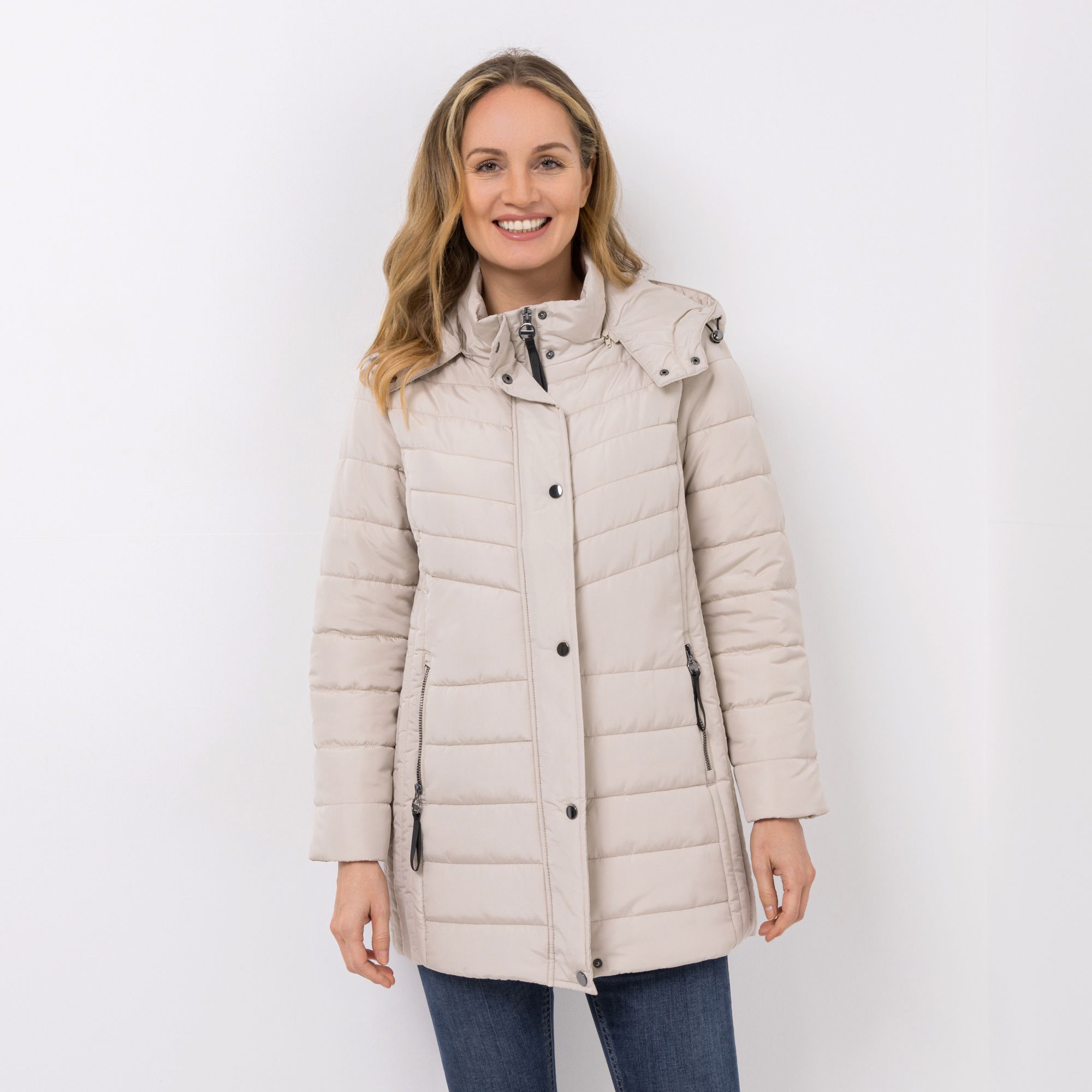 B-Ware CENTIGRADE Steppjacke Stehkragen abnehmbare Kapuze