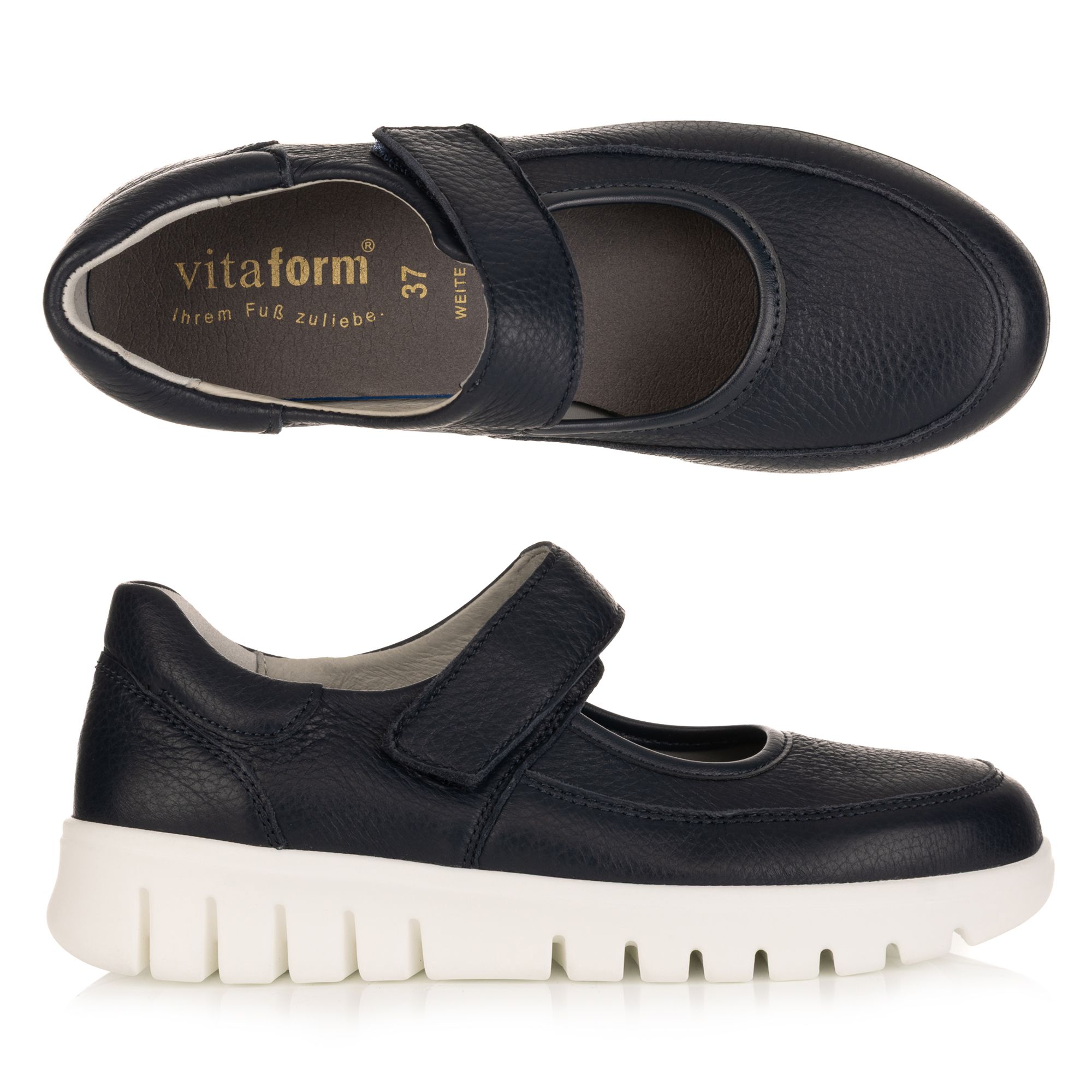 B-Ware VITAFORM Mary-Jane Hirschleder Klettverschluss