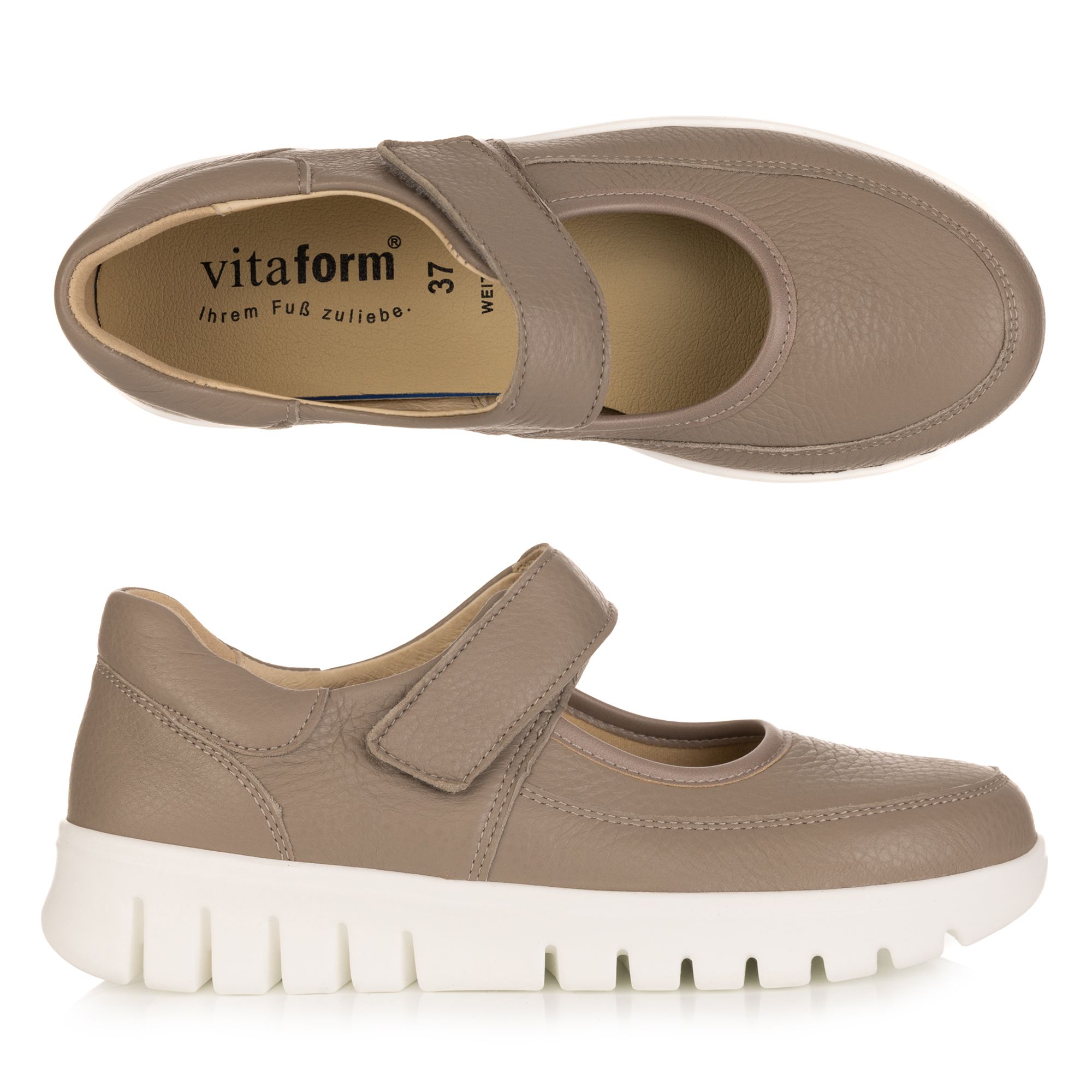 B-Ware VITAFORM Mary-Jane Hirschleder Klettverschluss