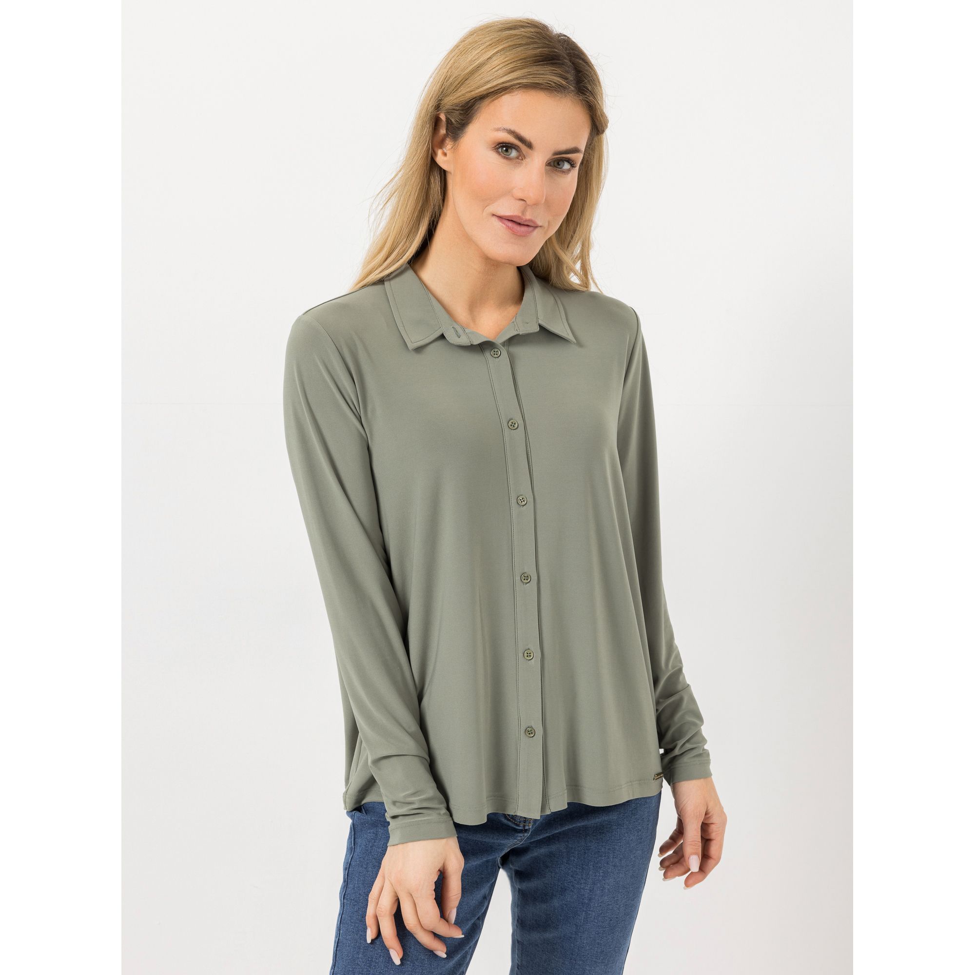 B-Ware AMINATI® Jerseybluse, 1/1-Arm Hemdkragen elastische Ware