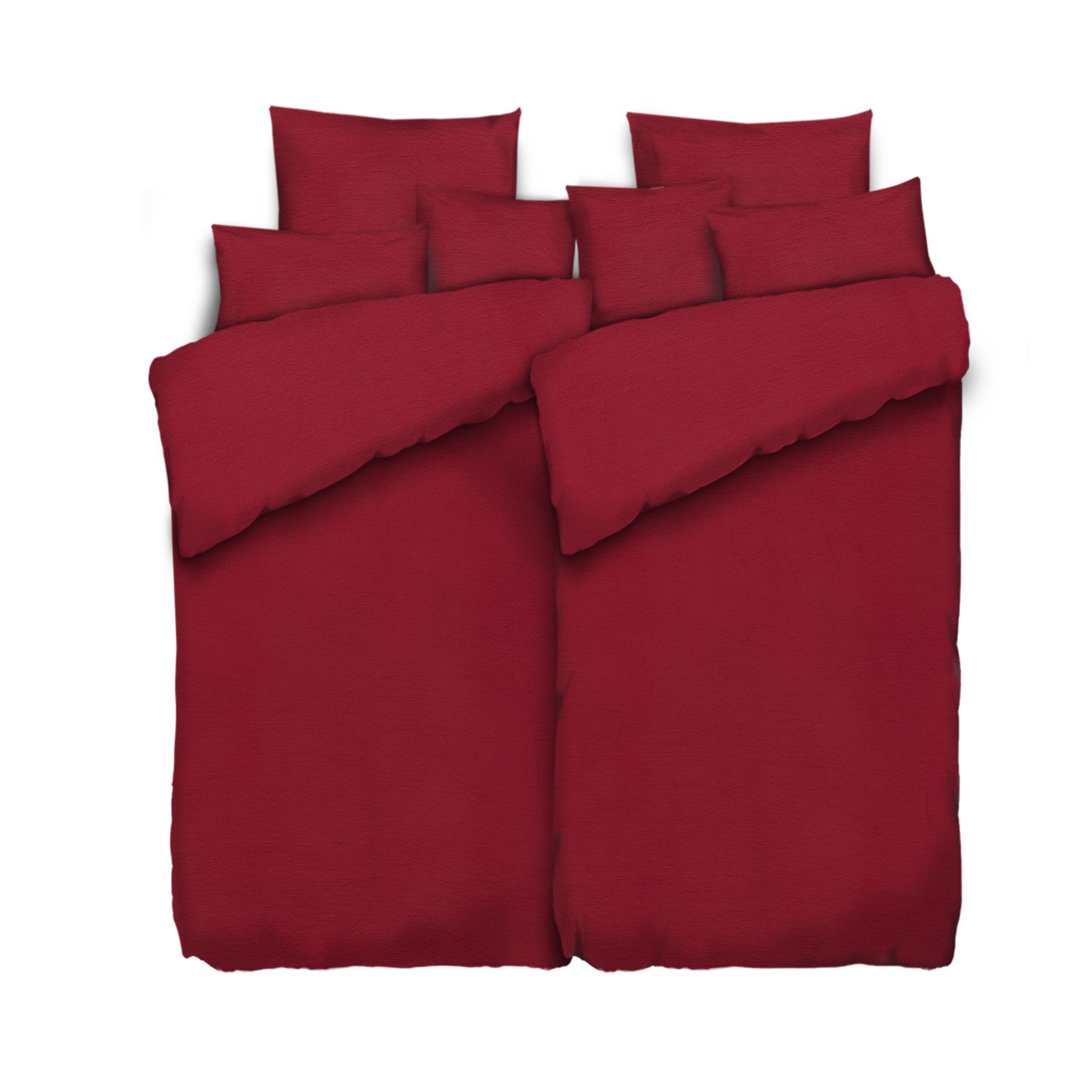 B-Ware SOFT WAVE Bettwäsche uni gekreppt Doppelbett, 8tlg.