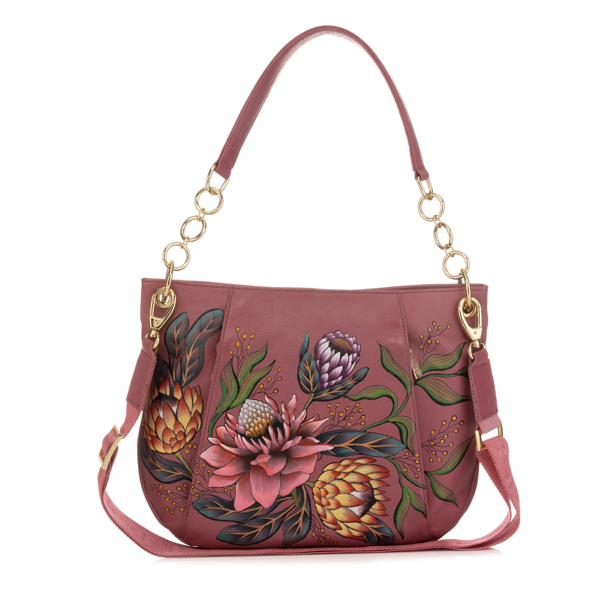 B-Ware ANUSCHKA® Henkeltasche echt Leder abn. Riemen