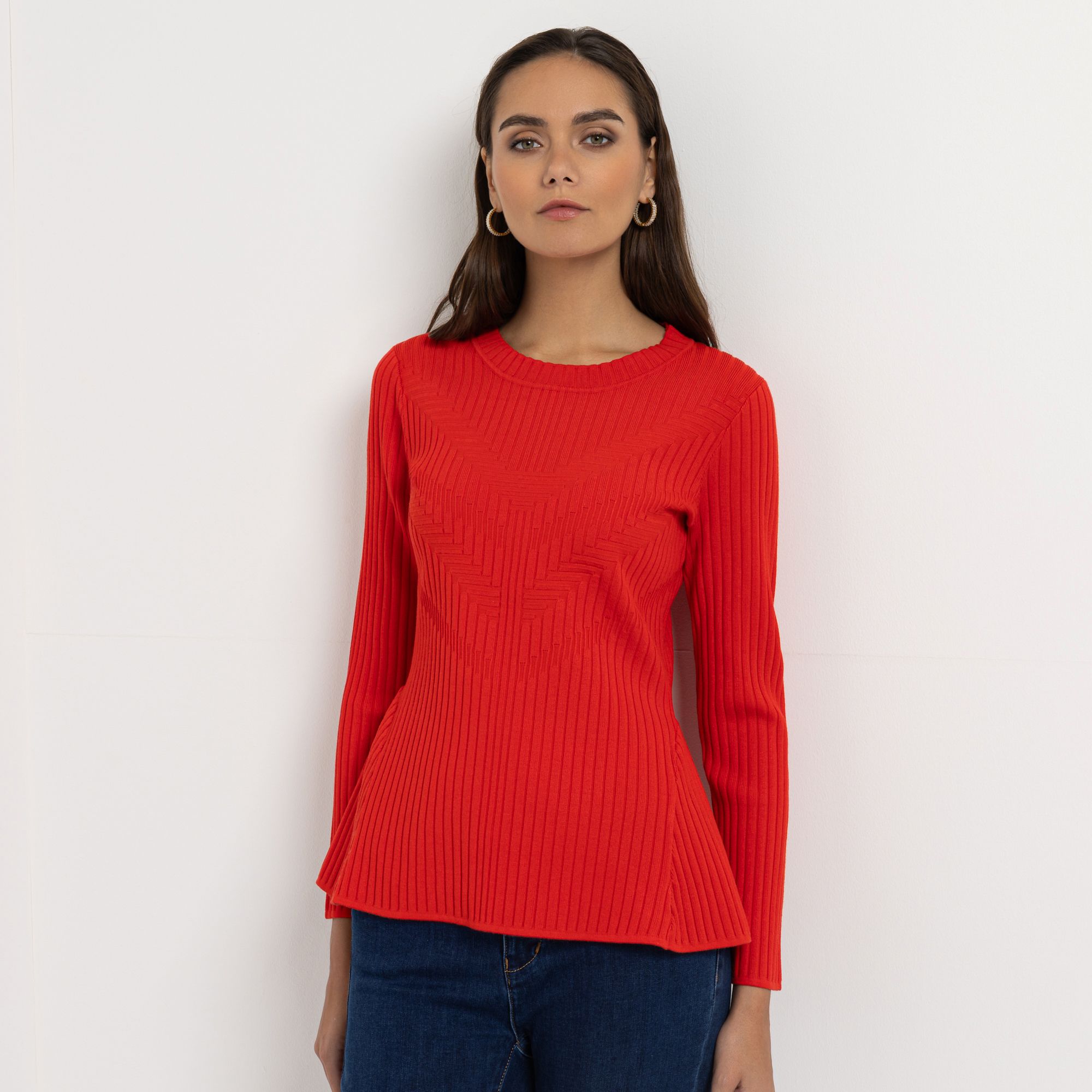 B-Ware STEFFEN SCHRAUT Pullover Rundhalsausschnitt Strukturstrick