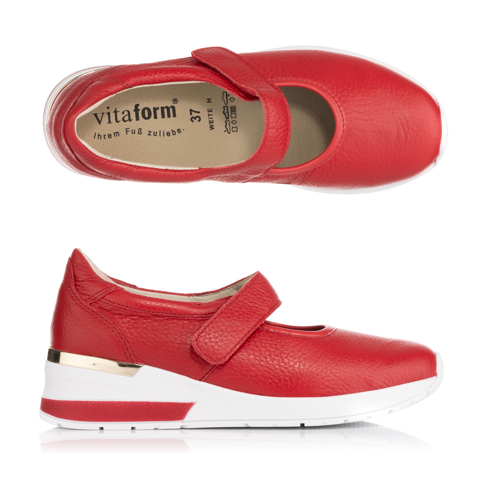 B-Ware VITAFORM Mary- Jane Hirschleder Klettverschluss