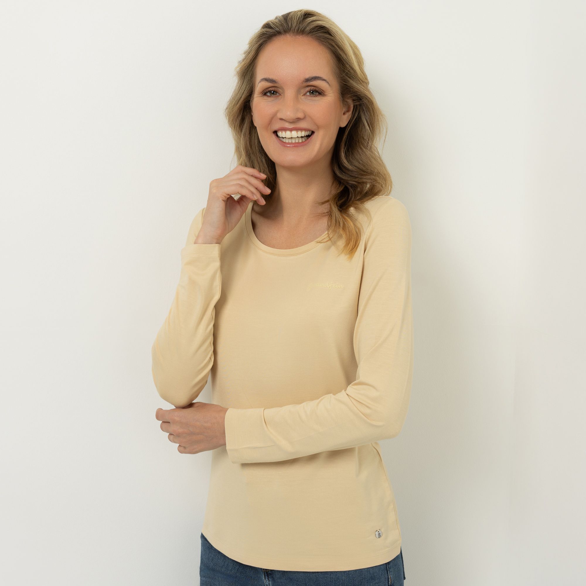 B-Ware STRANDFEIN Shirt, Langarm Rundhalsausschnitt mit ECOVERO Viskose
