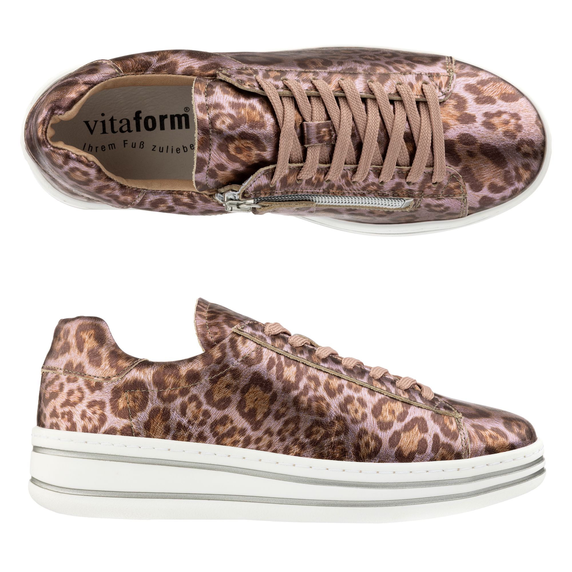 B-Ware VITAFORM Damen- Sneaker echt Leder Reißverschluss